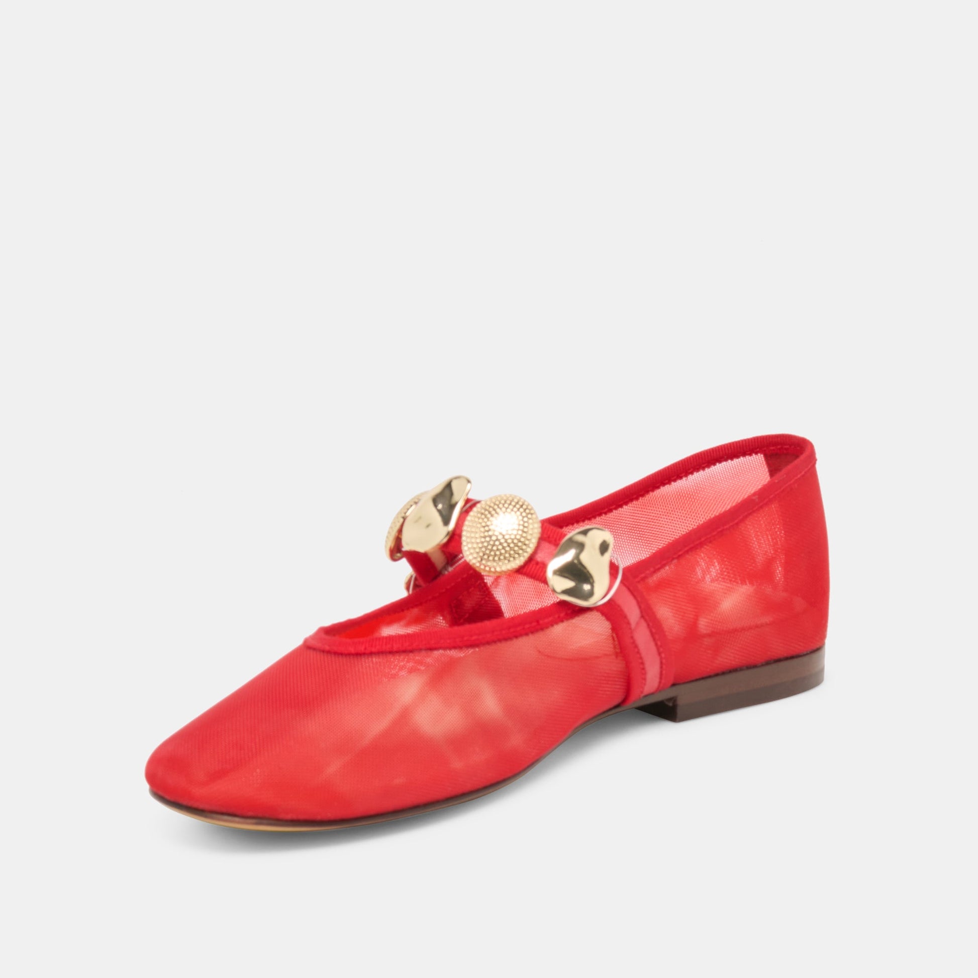 Relan Mesh Chili Mesh Ballet Flats