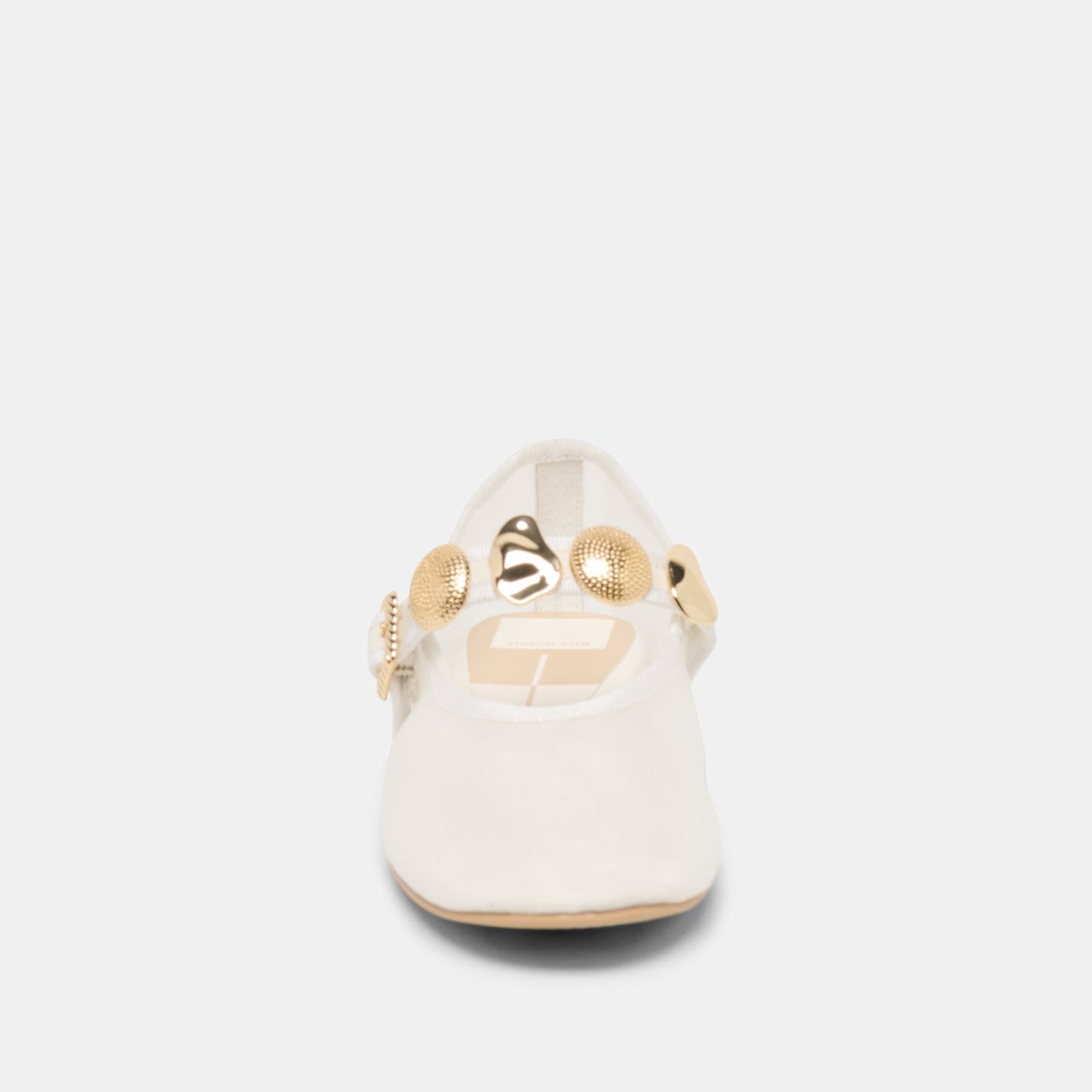 Relan Mesh White Mesh Ballet Flats