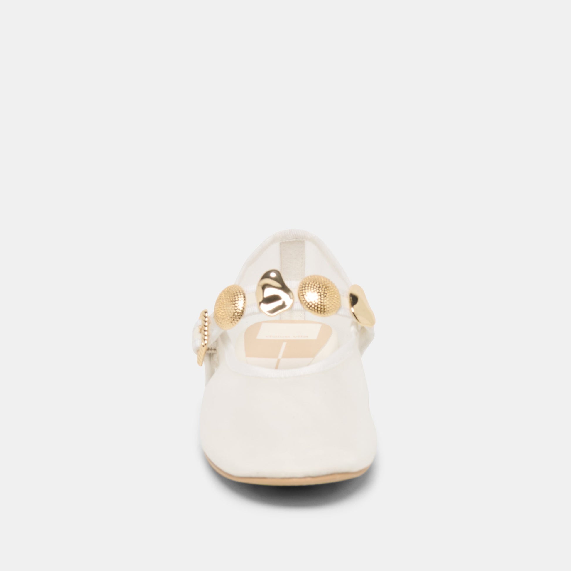 Relan Mesh White Mesh Ballet Flats