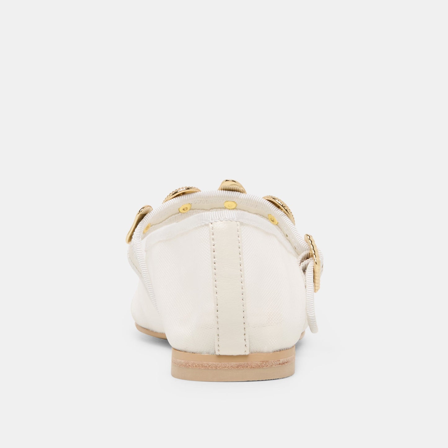 Relan Mesh White Mesh Ballet Flats