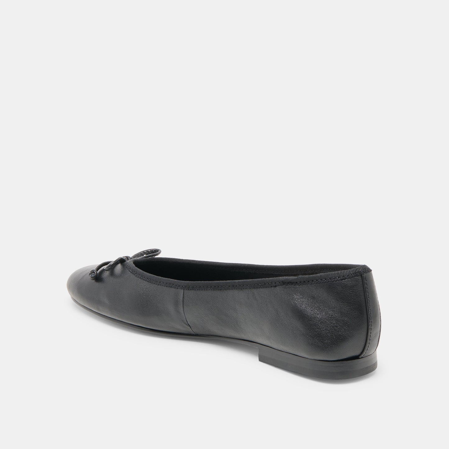 Ritla Wide Black Leather Ballet Flats