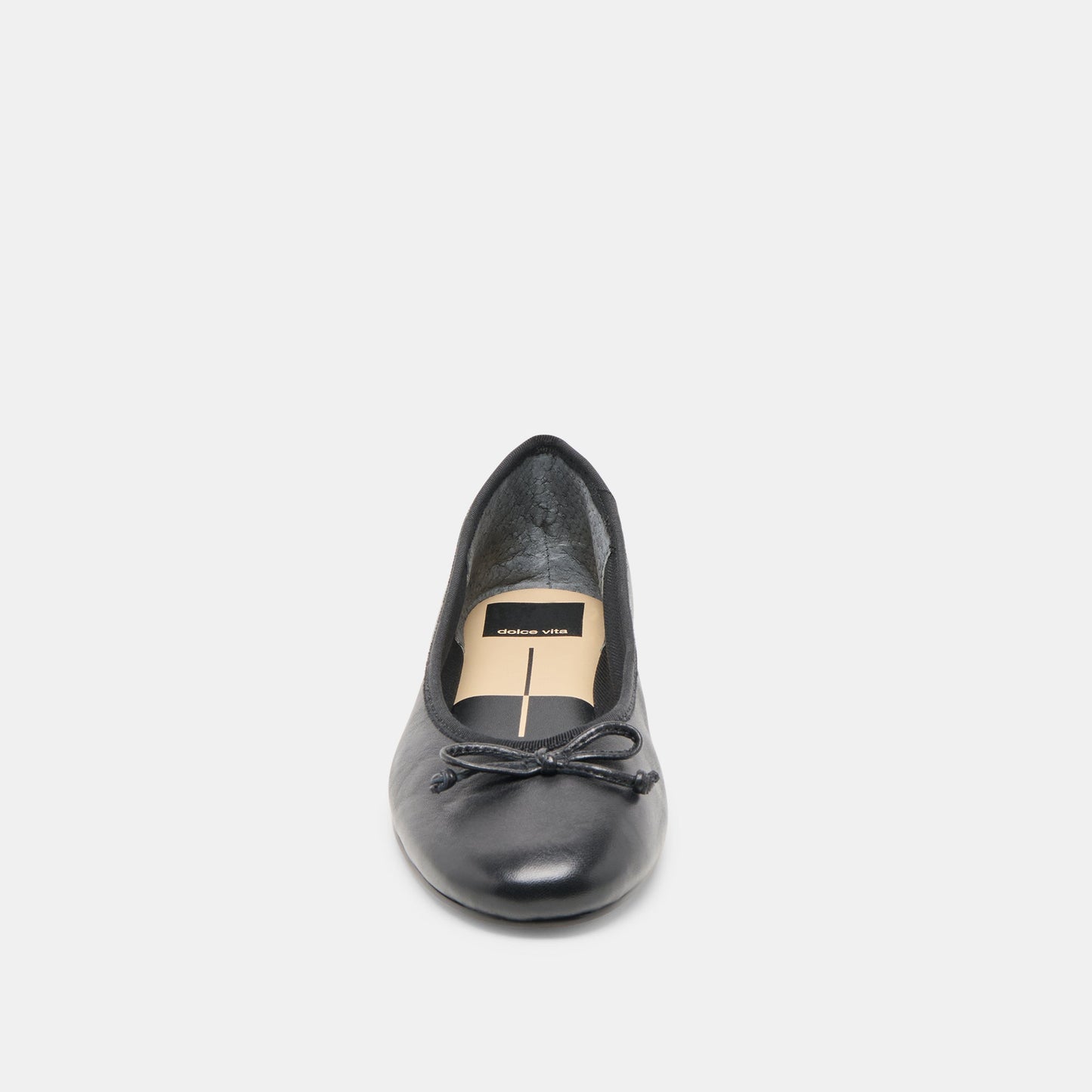 Ritla Wide Black Leather Ballet Flats