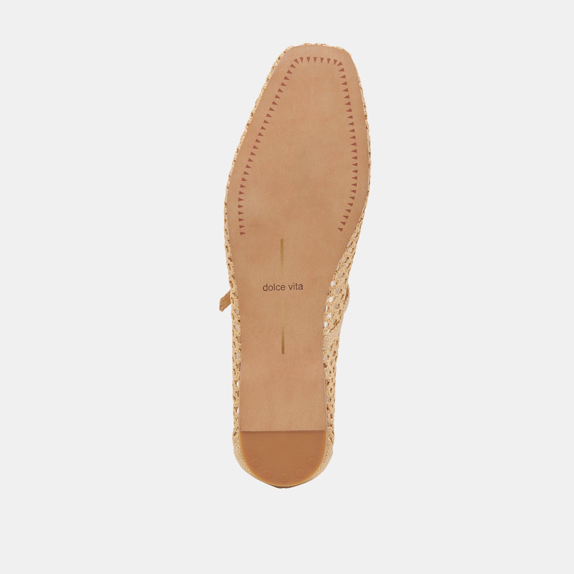 REYES WIDE BALLET FLATS LT NATURAL WOVEN RAFFIA
 – Dolce Vita