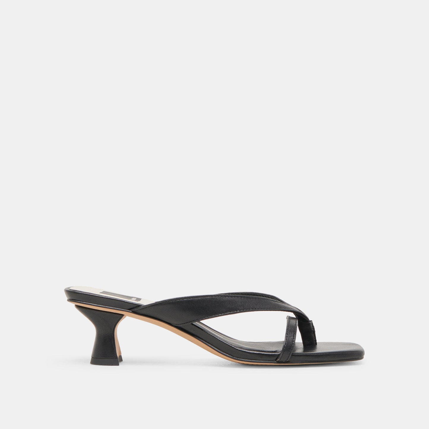BREVEL WIDE HEELS ONYX LEATHER
 – Dolce Vita