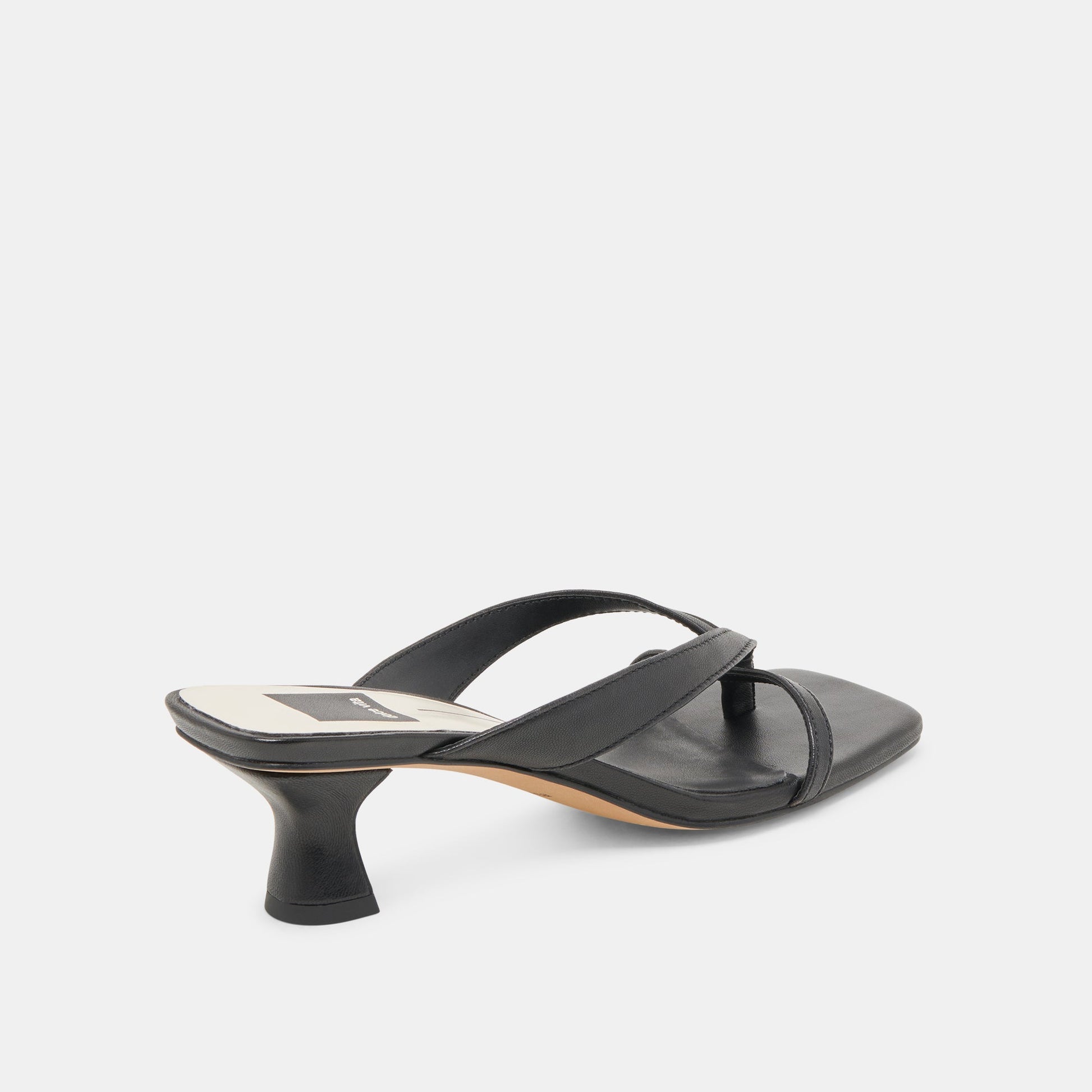 BREVEL WIDE HEELS ONYX LEATHER
 – Dolce Vita