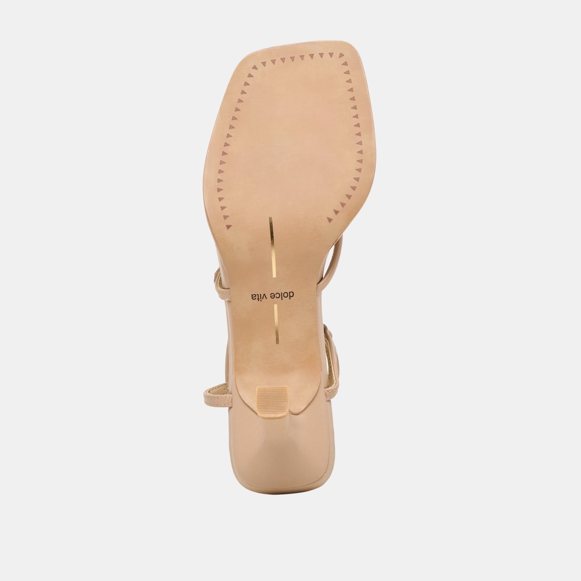 Manji Wide Light Tan Leather Heels
