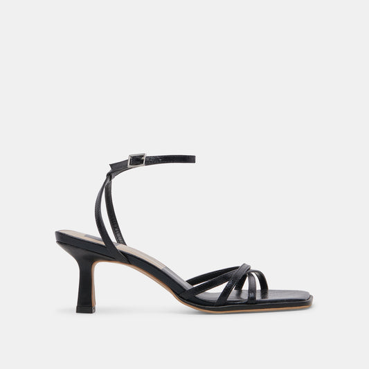 Manji Wide Midnight Patent Leather Heels
