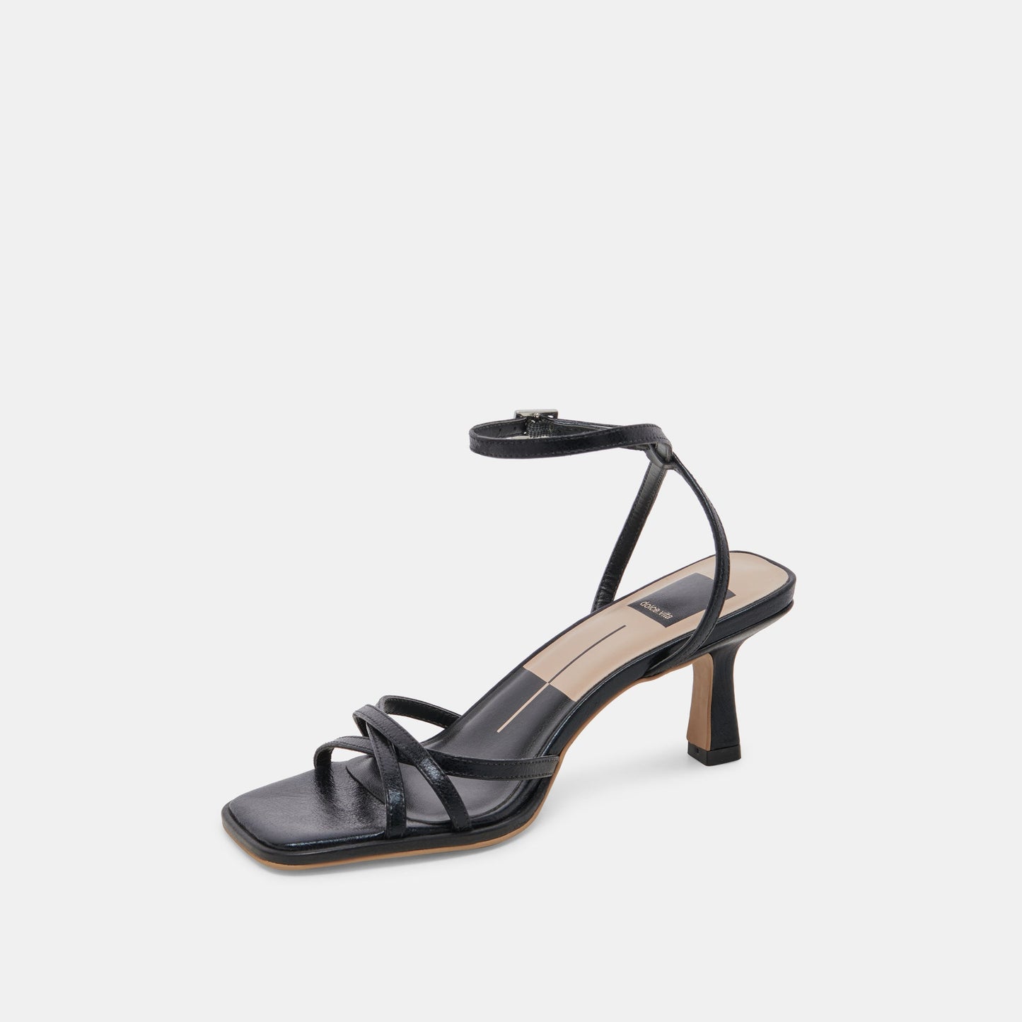 Manji Wide Midnight Patent Leather Heels