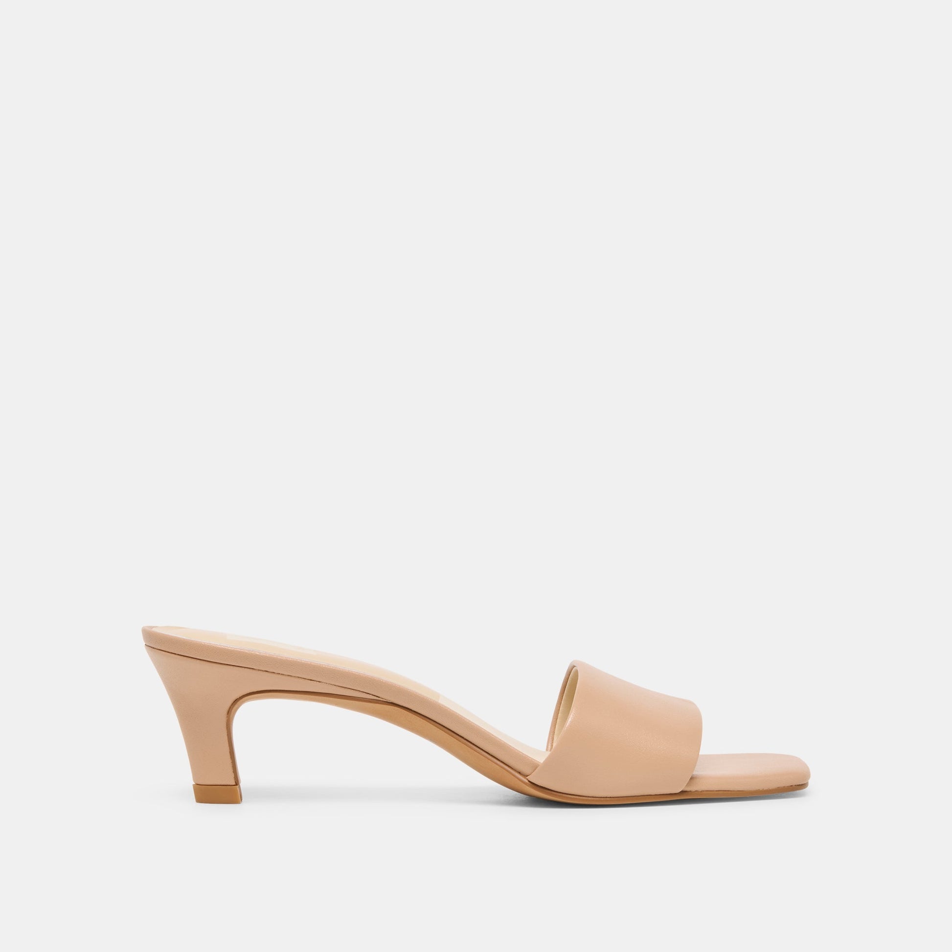 Rexa Wide Light Tan Leather Heels