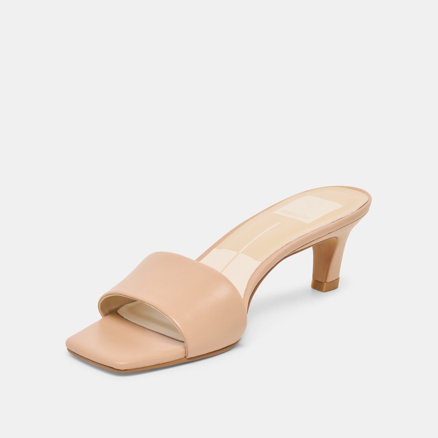 Rexa Wide Light Tan Leather Heels