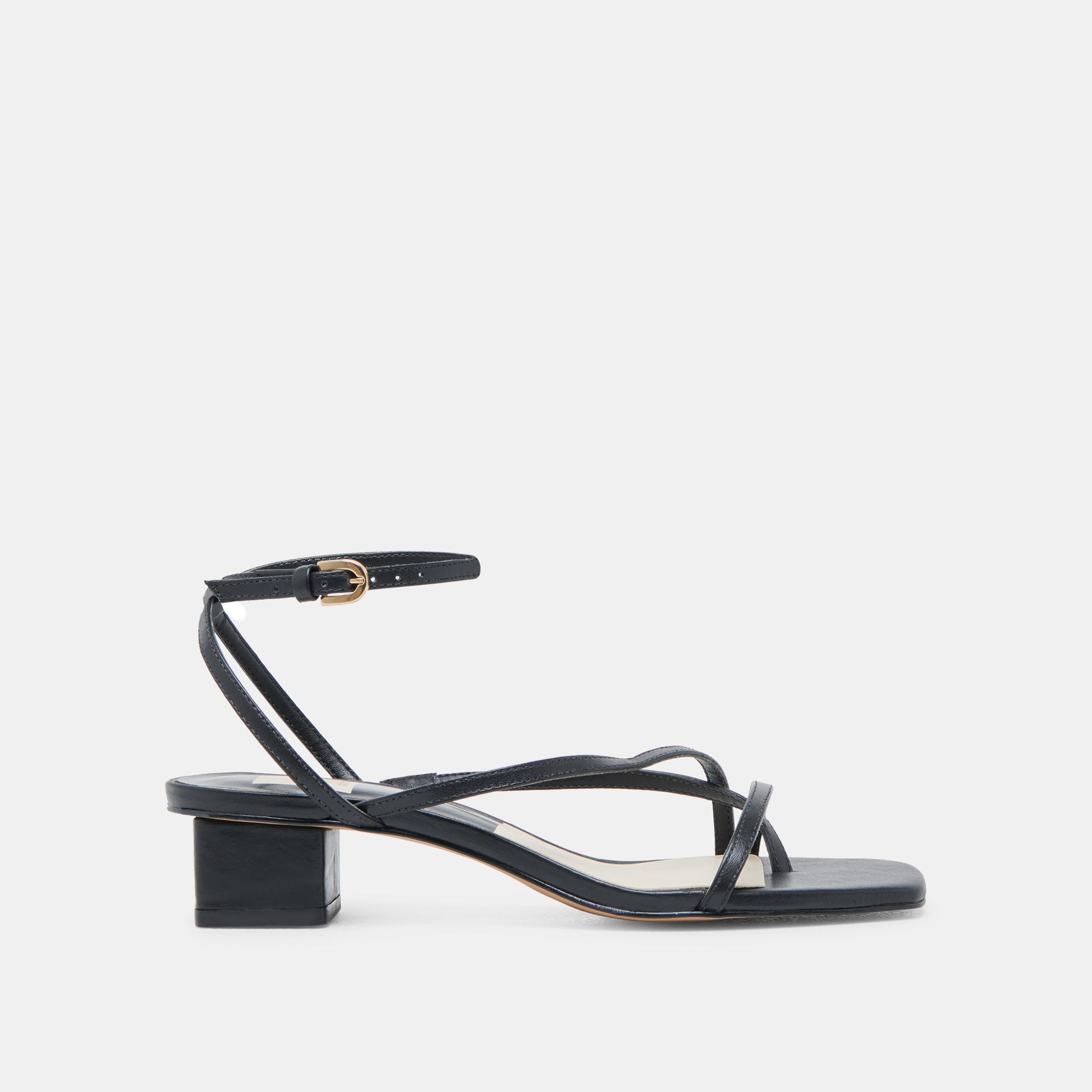 Karlos Wide Black Leather Sandals