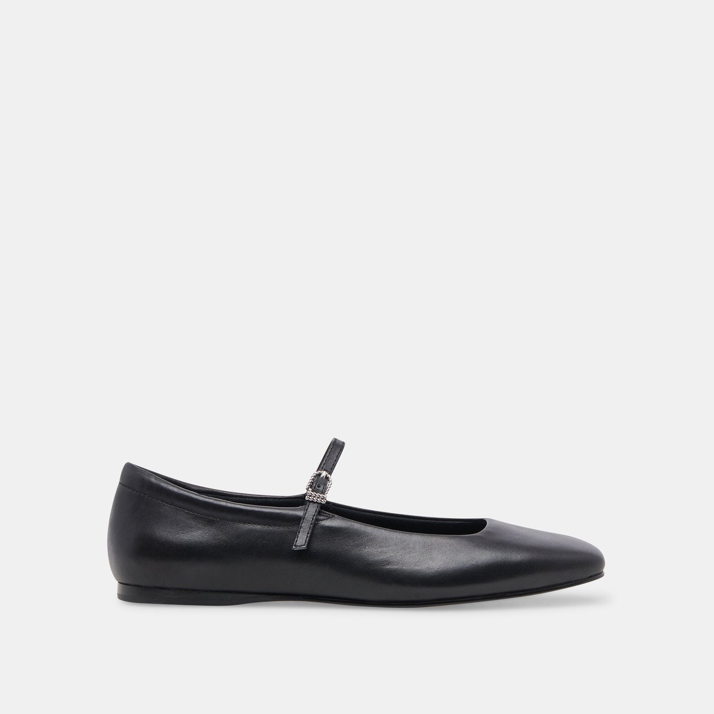 Reyes Wide Ballet Flats Black Leather | Leather Ballet Flats
 – Dolce Vita