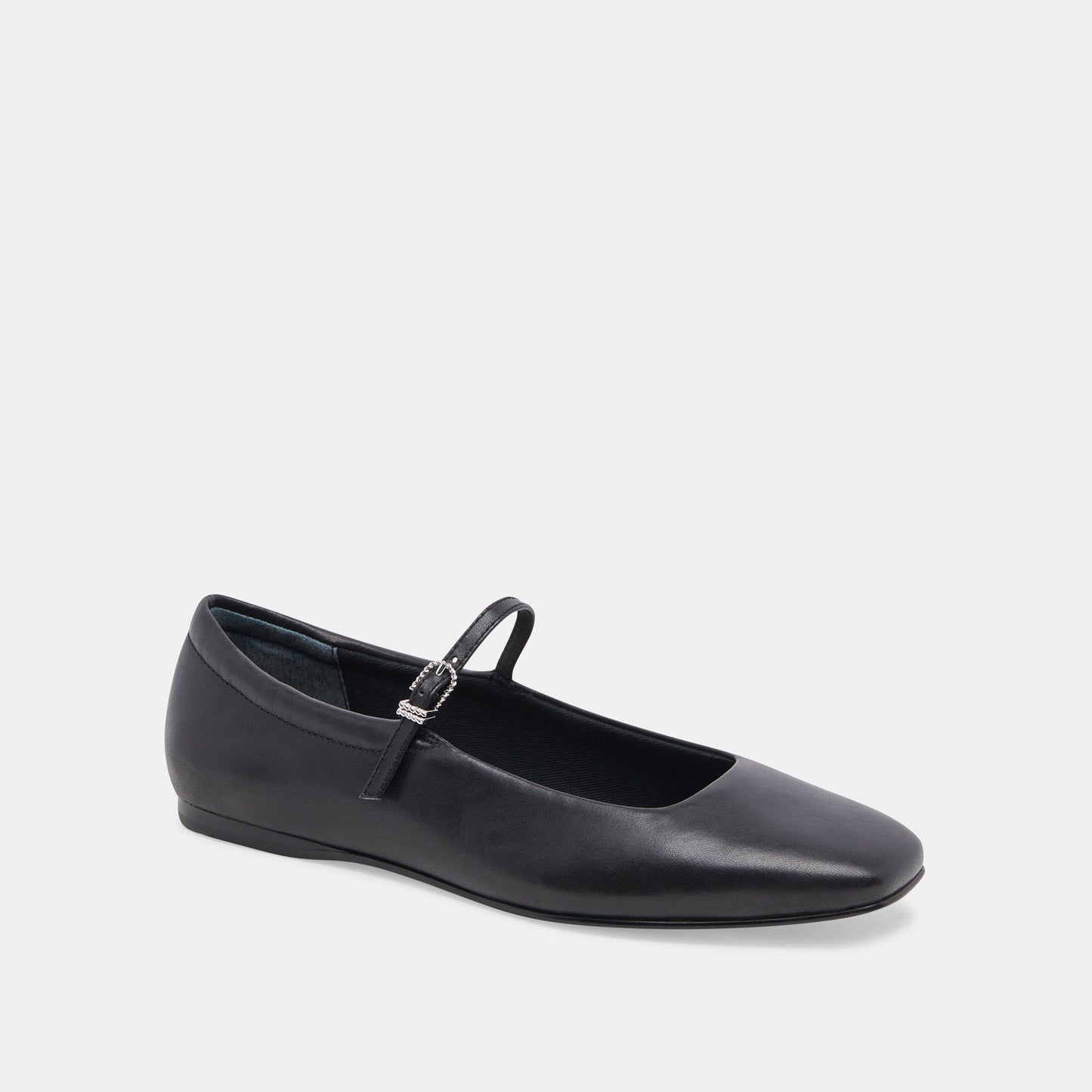 Reyes Wide Ballet Flats Black Leather | Leather Ballet Flats
 – Dolce Vita