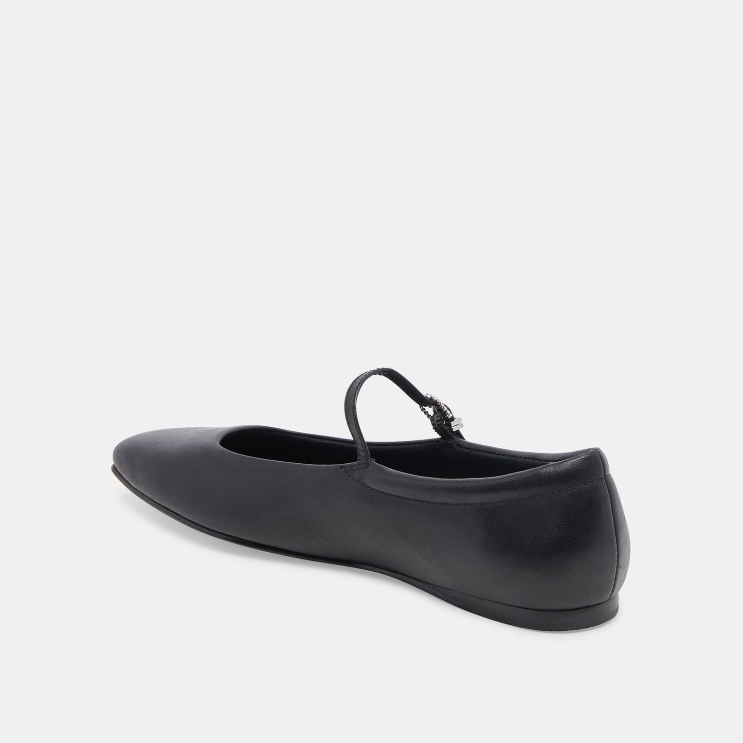 Reyes Wide Ballet Flats Black Leather | Leather Ballet Flats
 – Dolce Vita