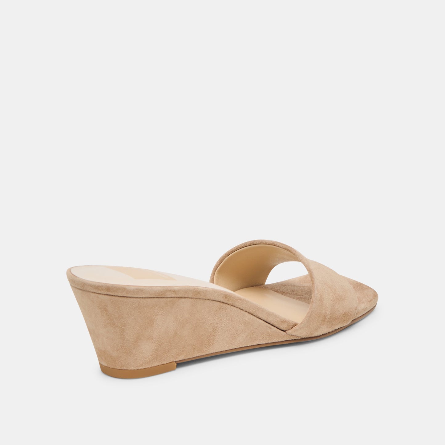 Qaily Wide Camel Suede Wedges
