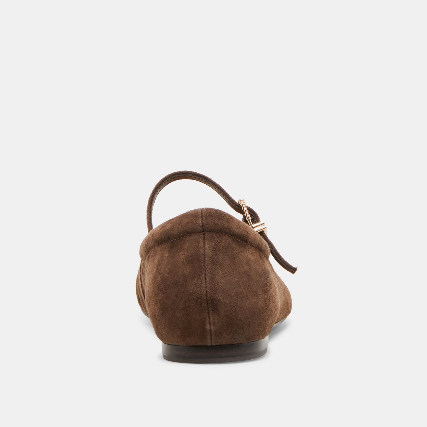 Reyes Wide Dk Brown Suede Ballet Flats
