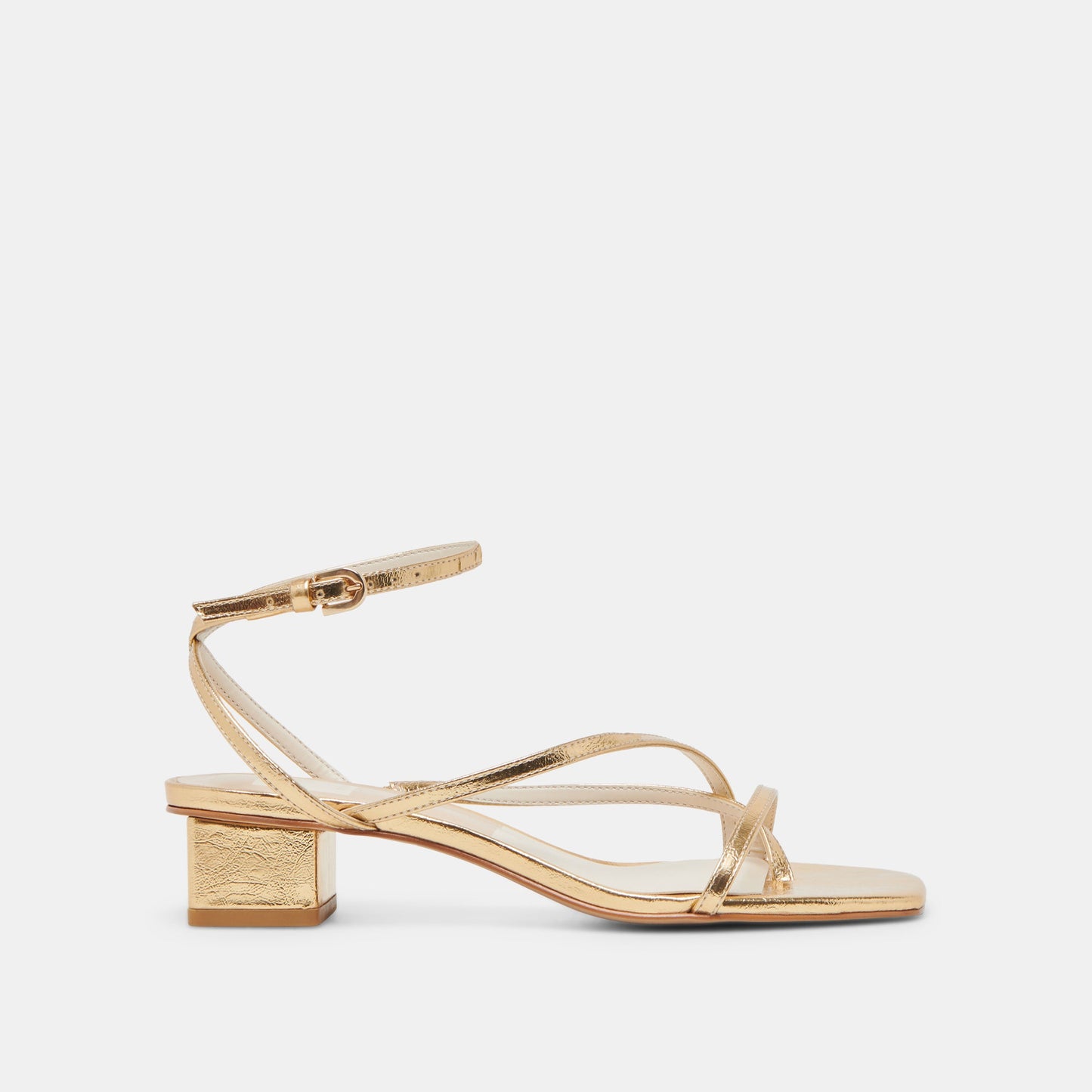 Karlos Wide Gold Metallic Stella Sandals