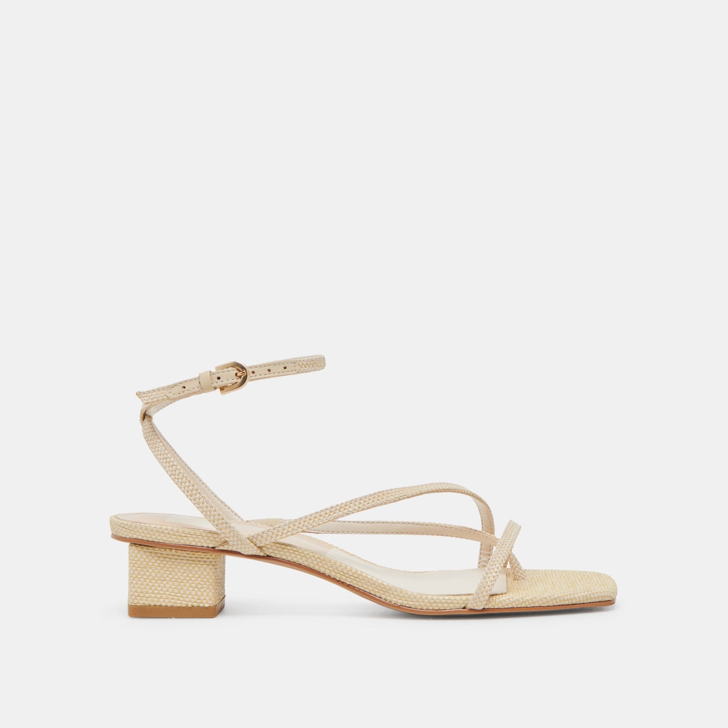 Karlos Wide Natural Woven Raffia Sandals