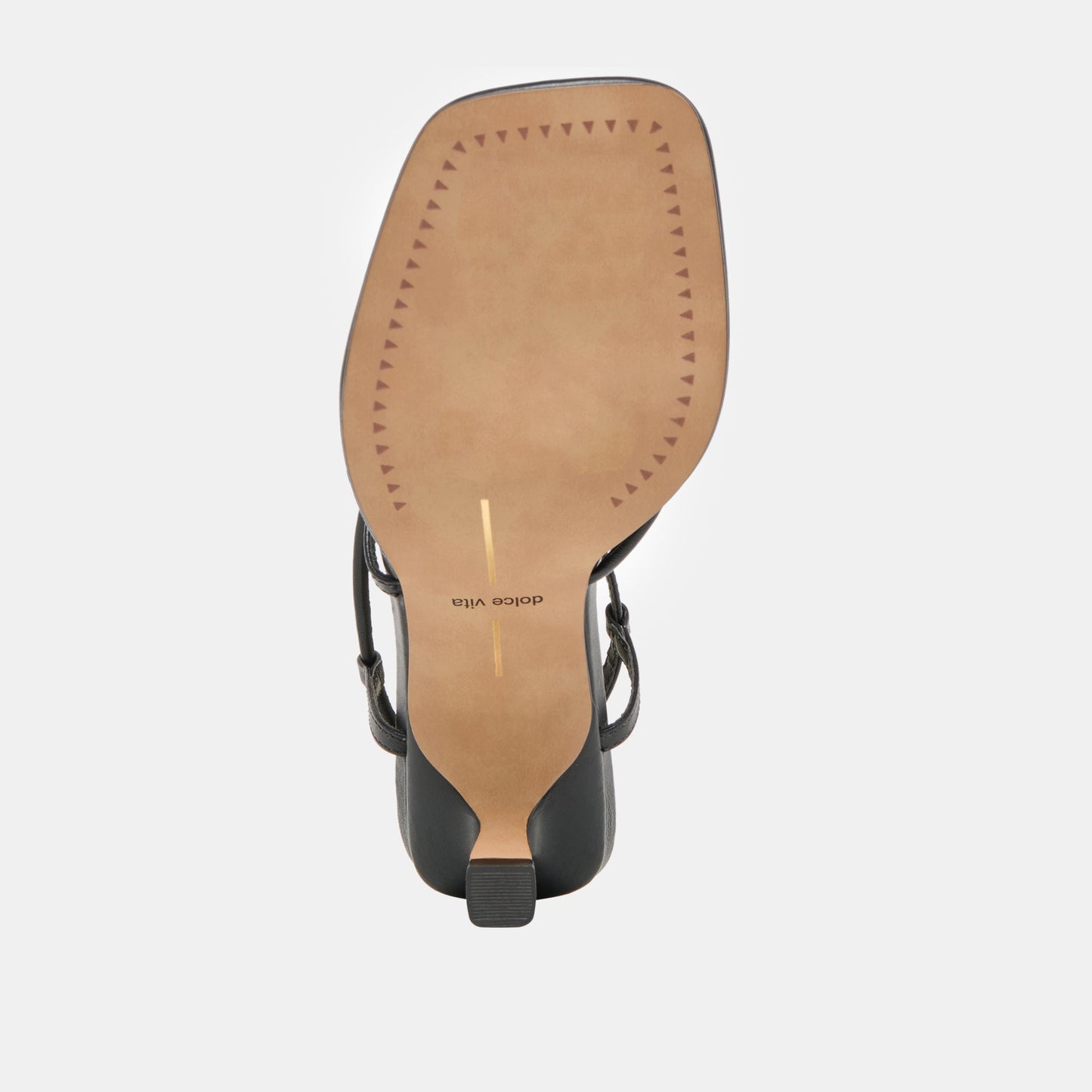 Manji Wide Black Leather Heels