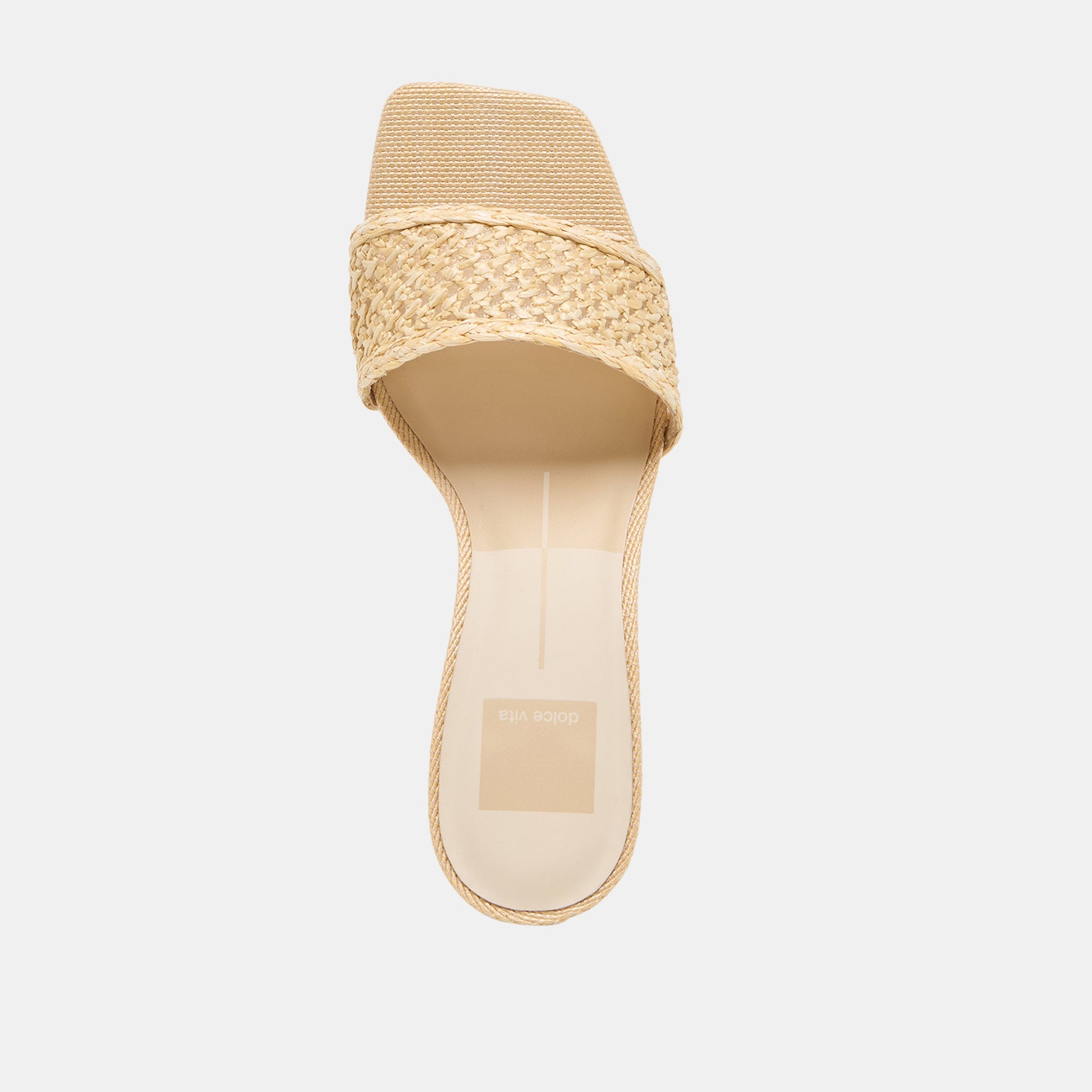 Qaily Wide Lt Natural Raffia Wedges