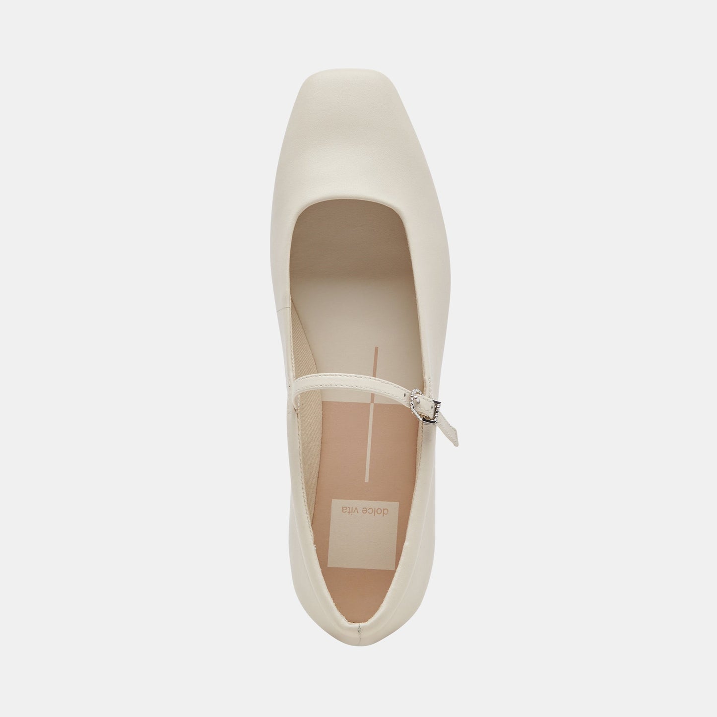 Reyes Wide Ballet Flats Ivory Leather | Ivory Ballet Flats
 – Dolce Vita