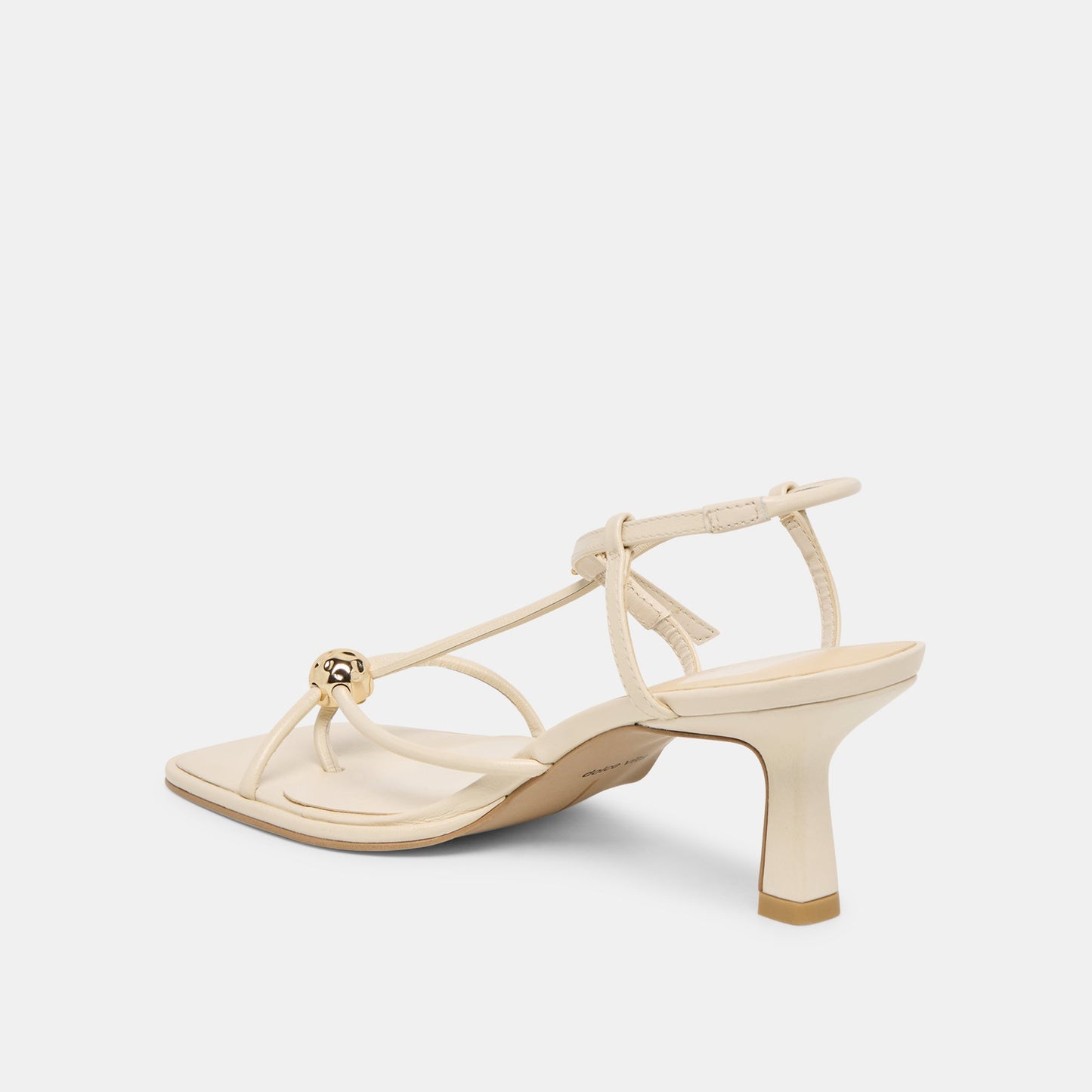 Manji Wide Creme Leather Heels