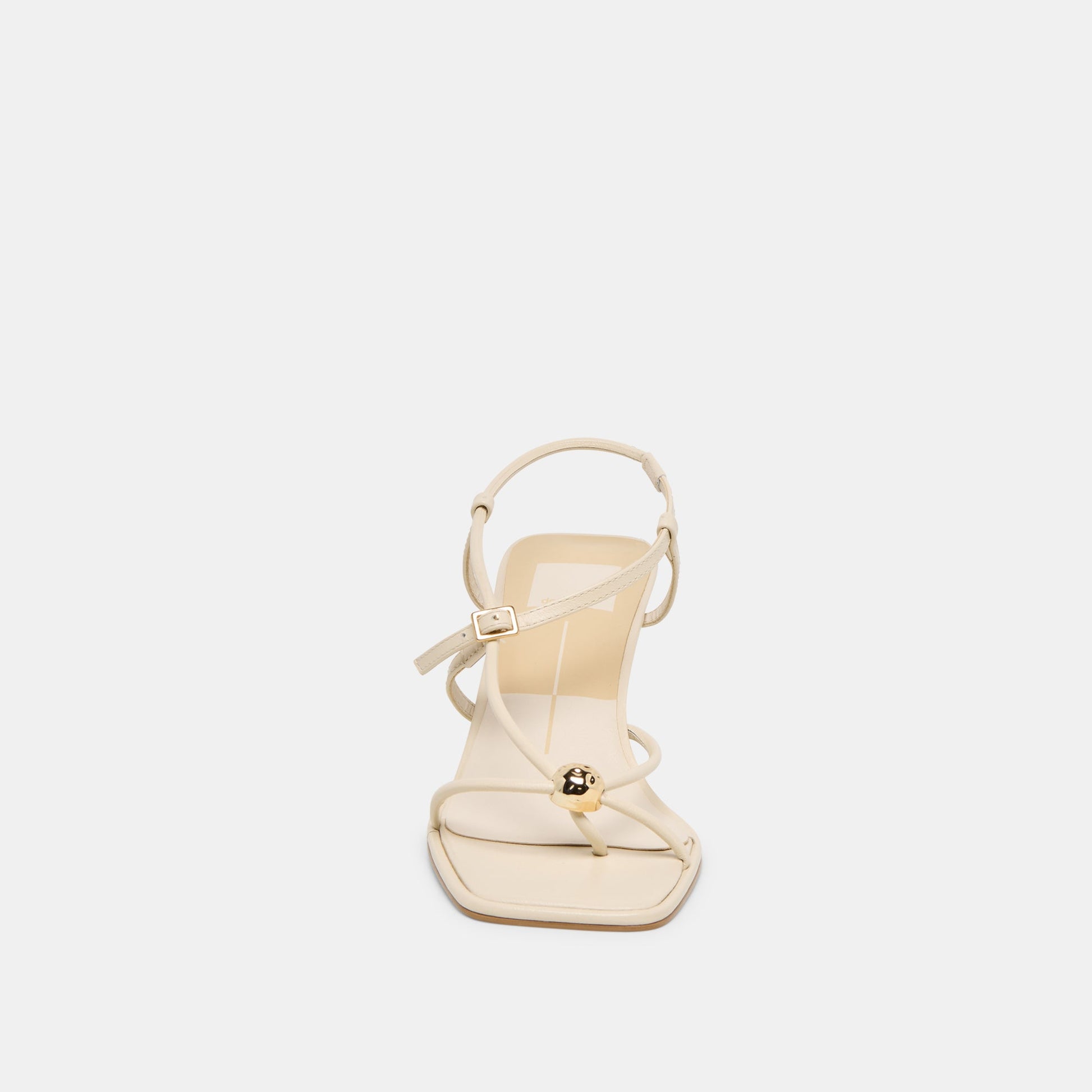 Manji Wide Creme Leather Heels