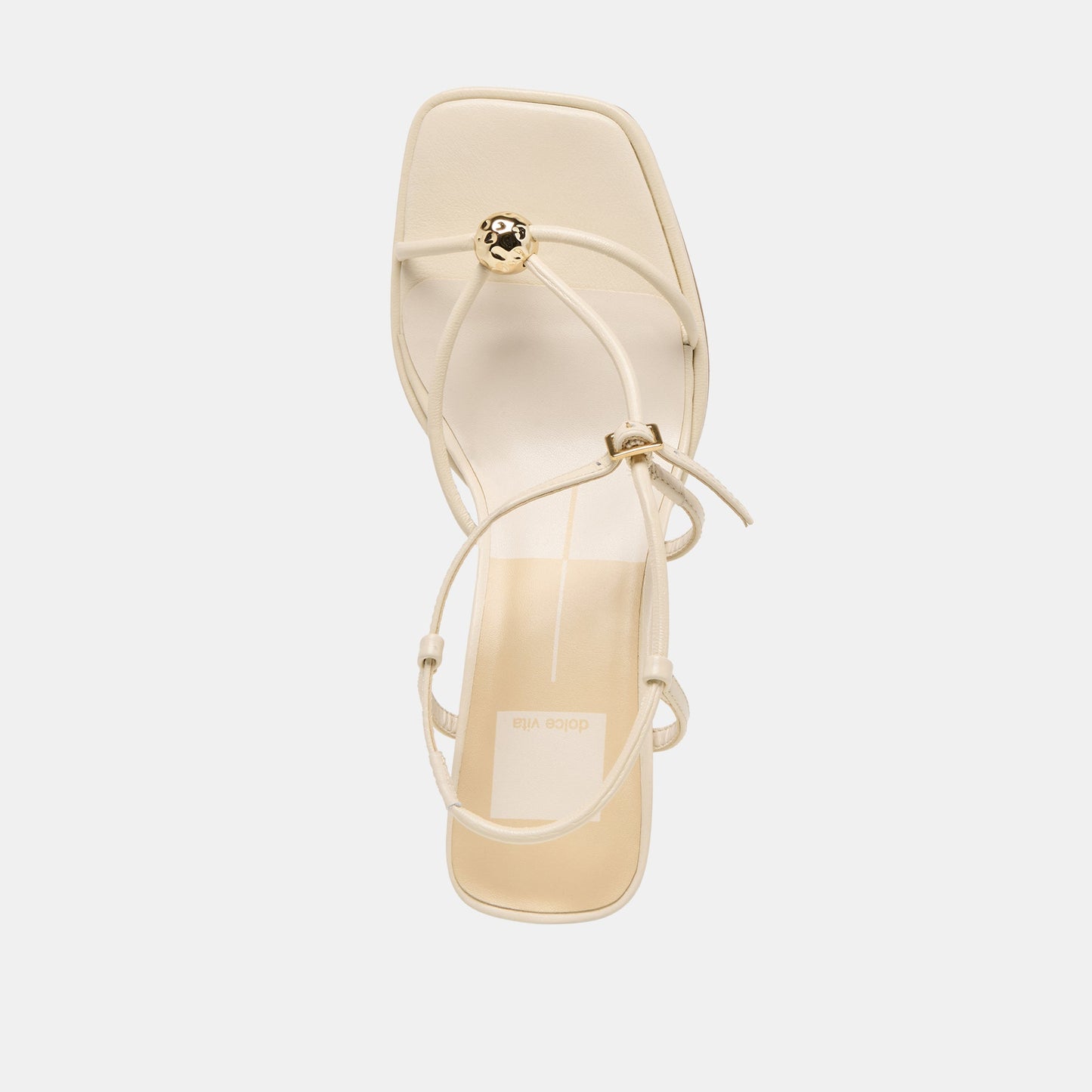 Manji Wide Creme Leather Heels