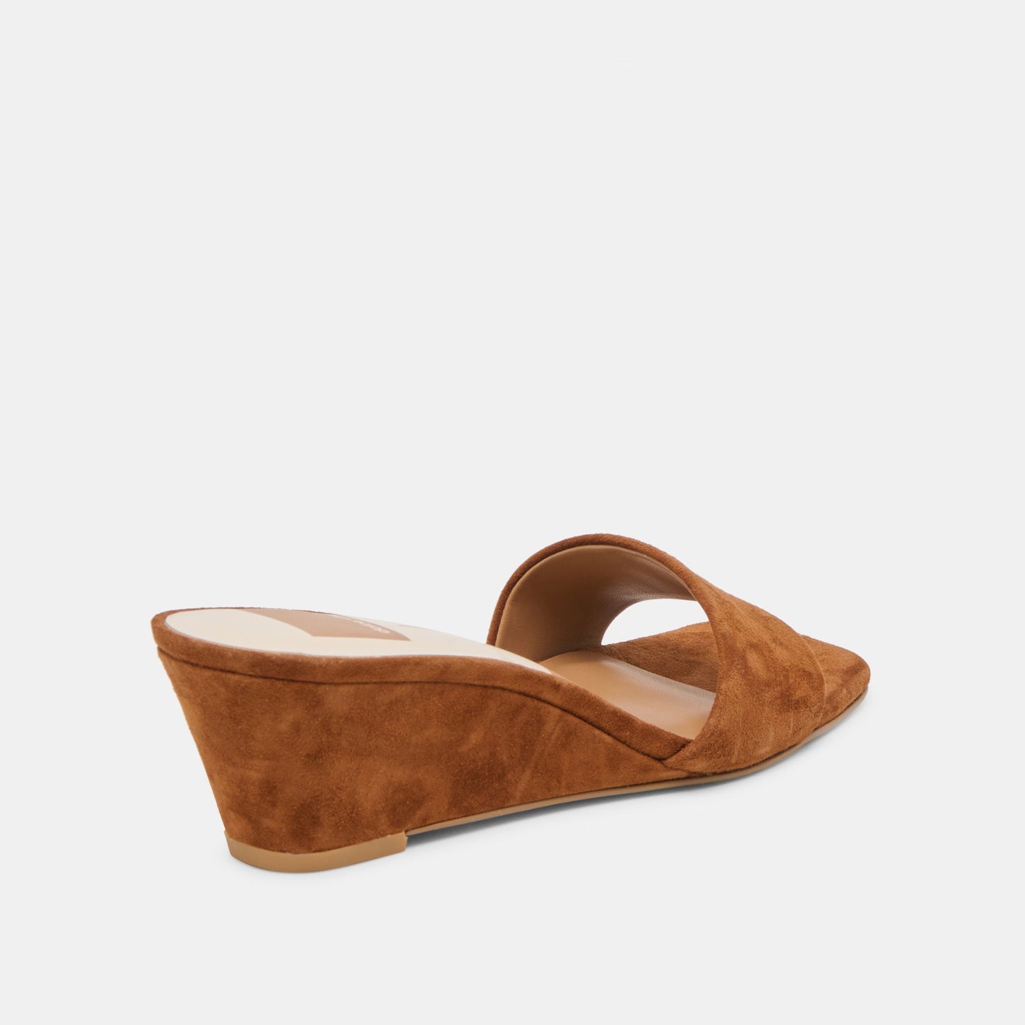 Qaily Wide Brown Suede Wedges