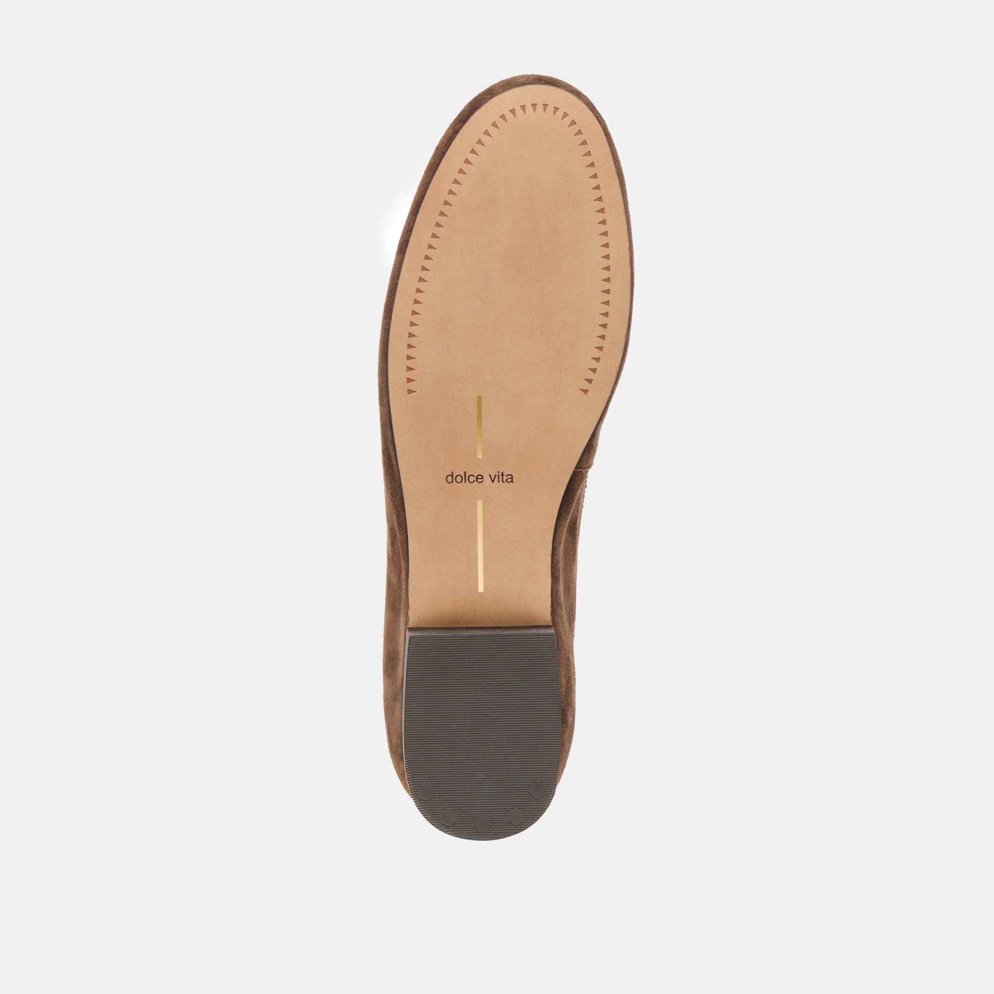 Ritla Wide Dk Brown Suede Ballet Flats