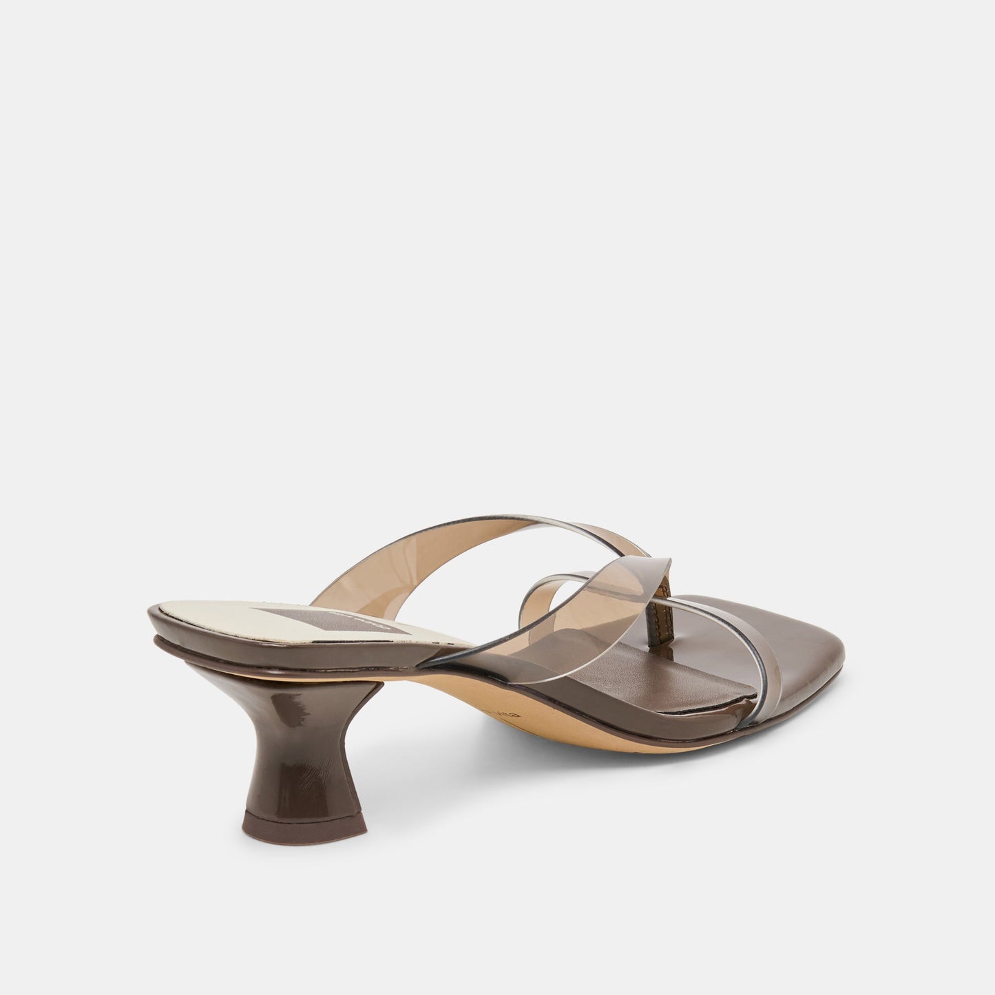 Brevel Vinyl Wide Dk Brown Jelly Heels