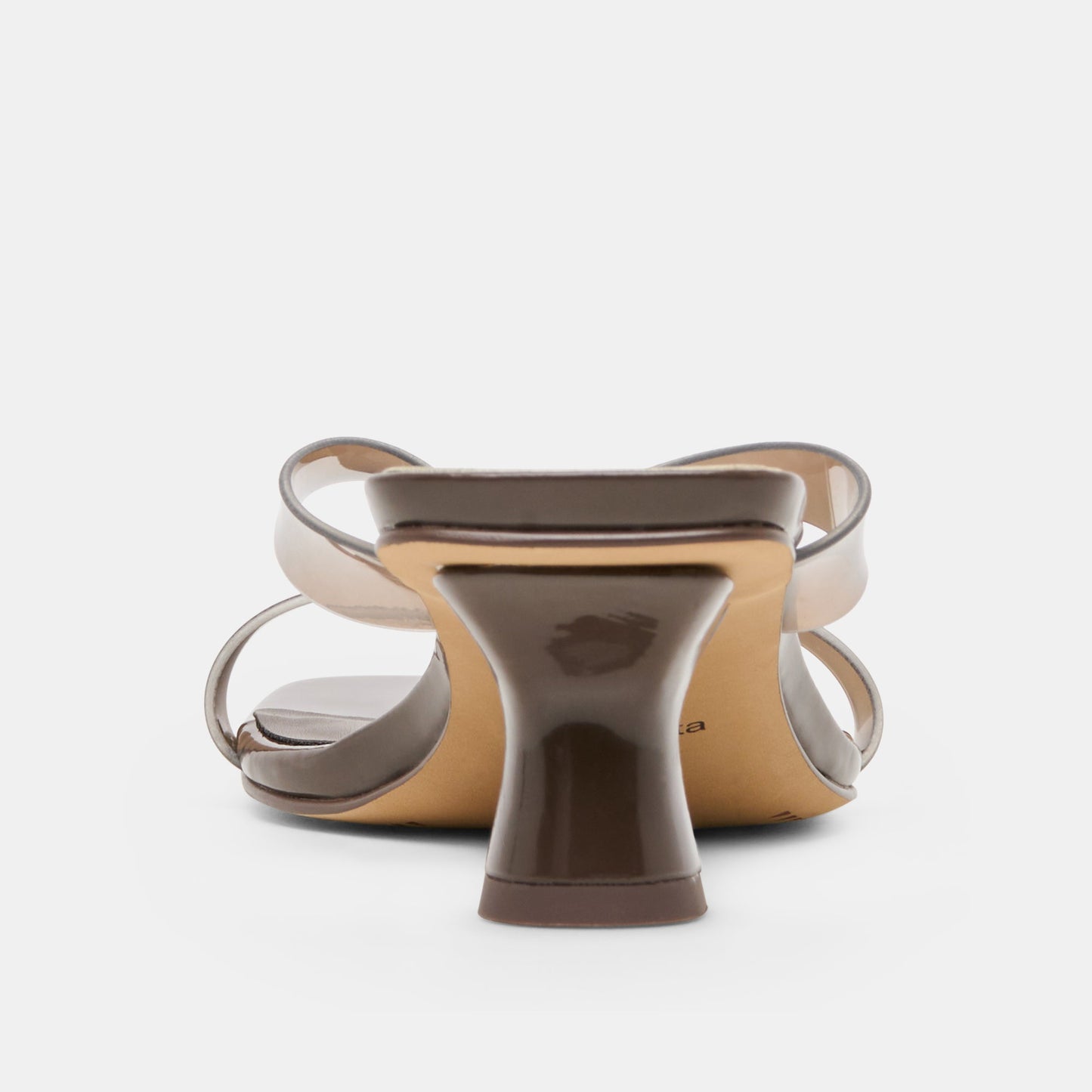 Brevel Vinyl Wide Dk Brown Jelly Heels
