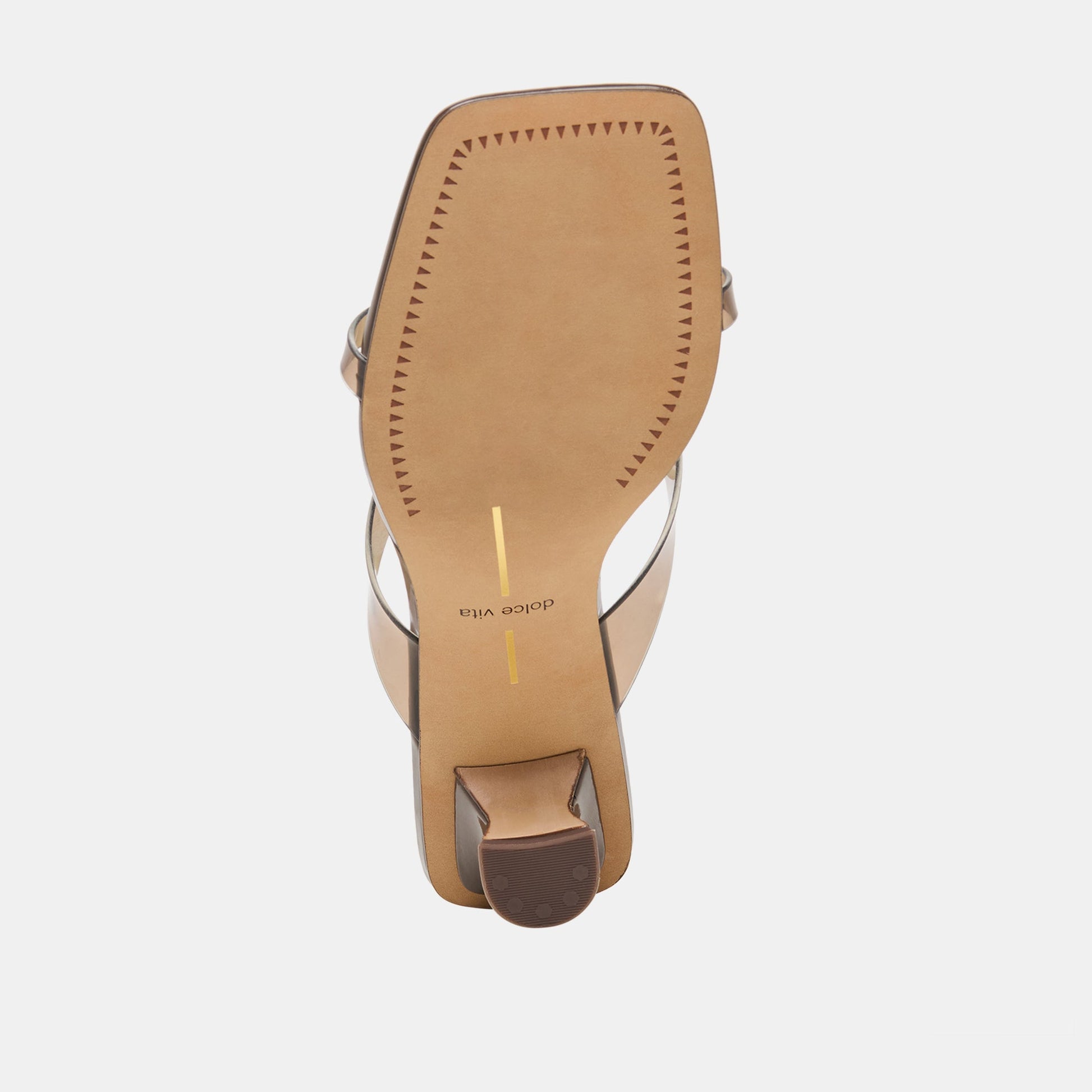 Brevel Vinyl Wide Dk Brown Jelly Heels