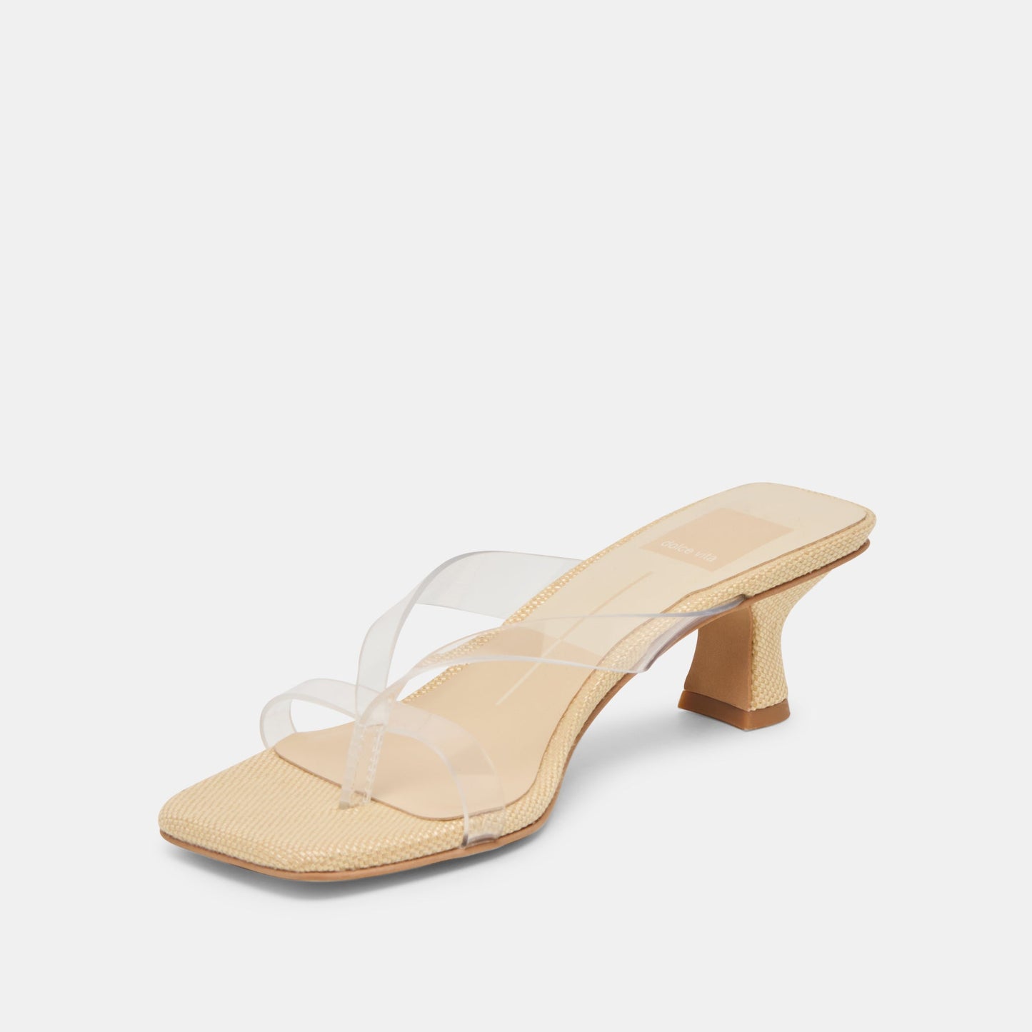 Brevel Vinyl Wide Crystal Jelly Heels