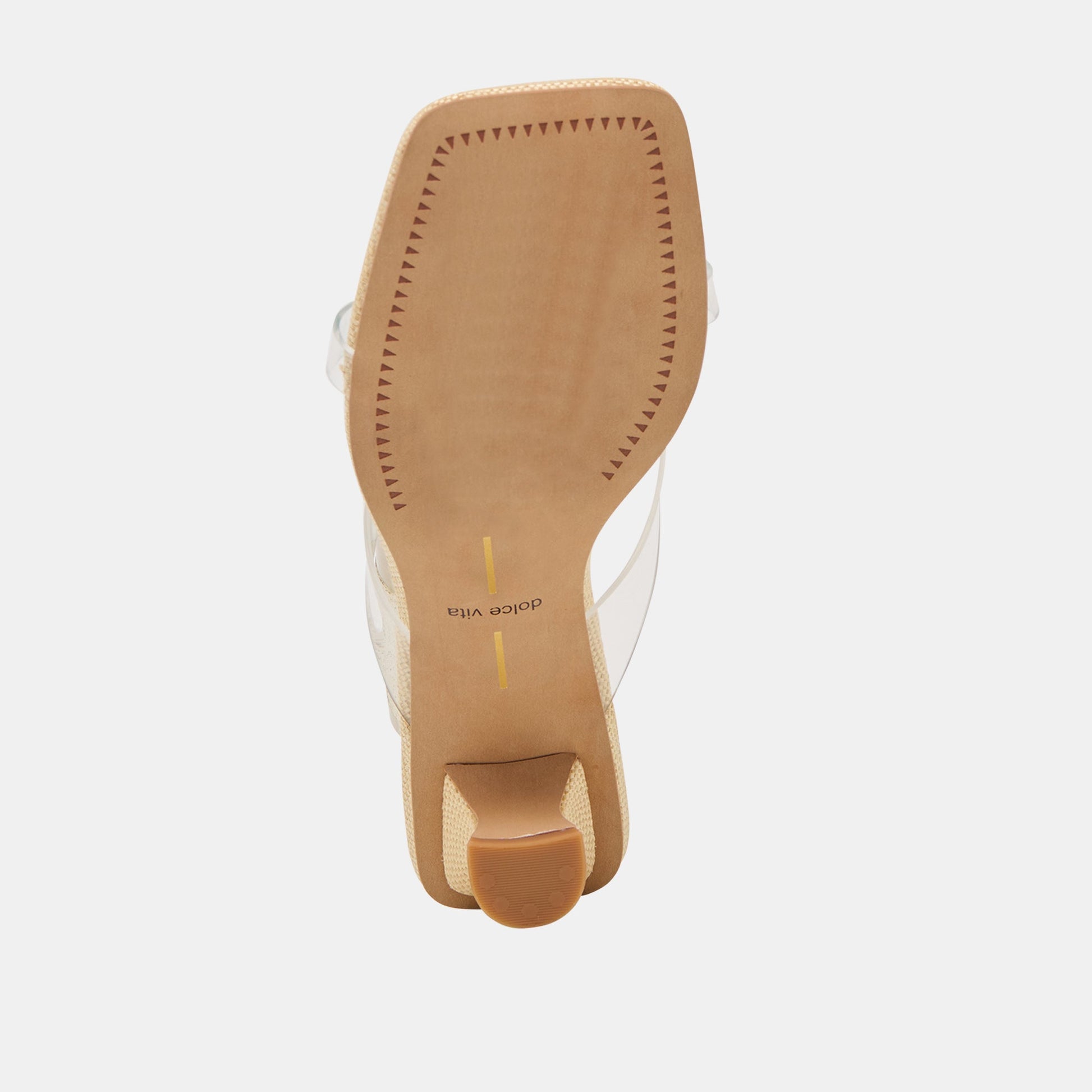 Brevel Vinyl Wide Crystal Jelly Heels