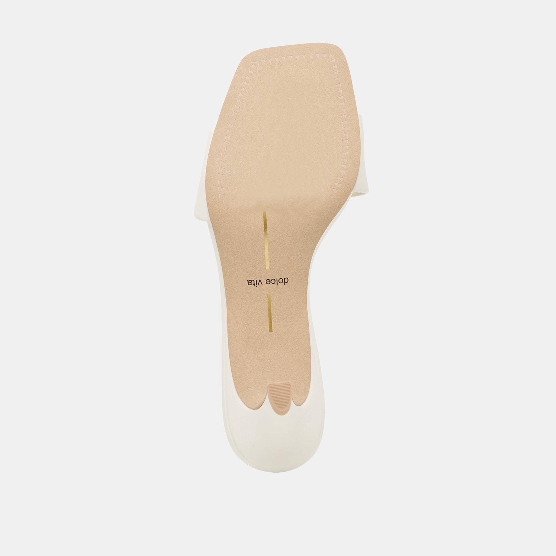 Rexa Wide True White Leather Heels