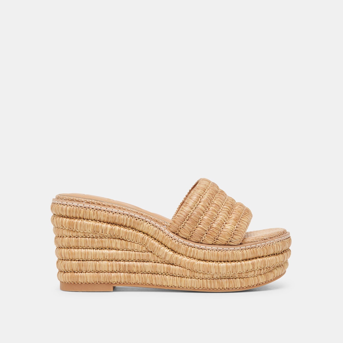 Throne Wide Lt Natural Raffia Wedges