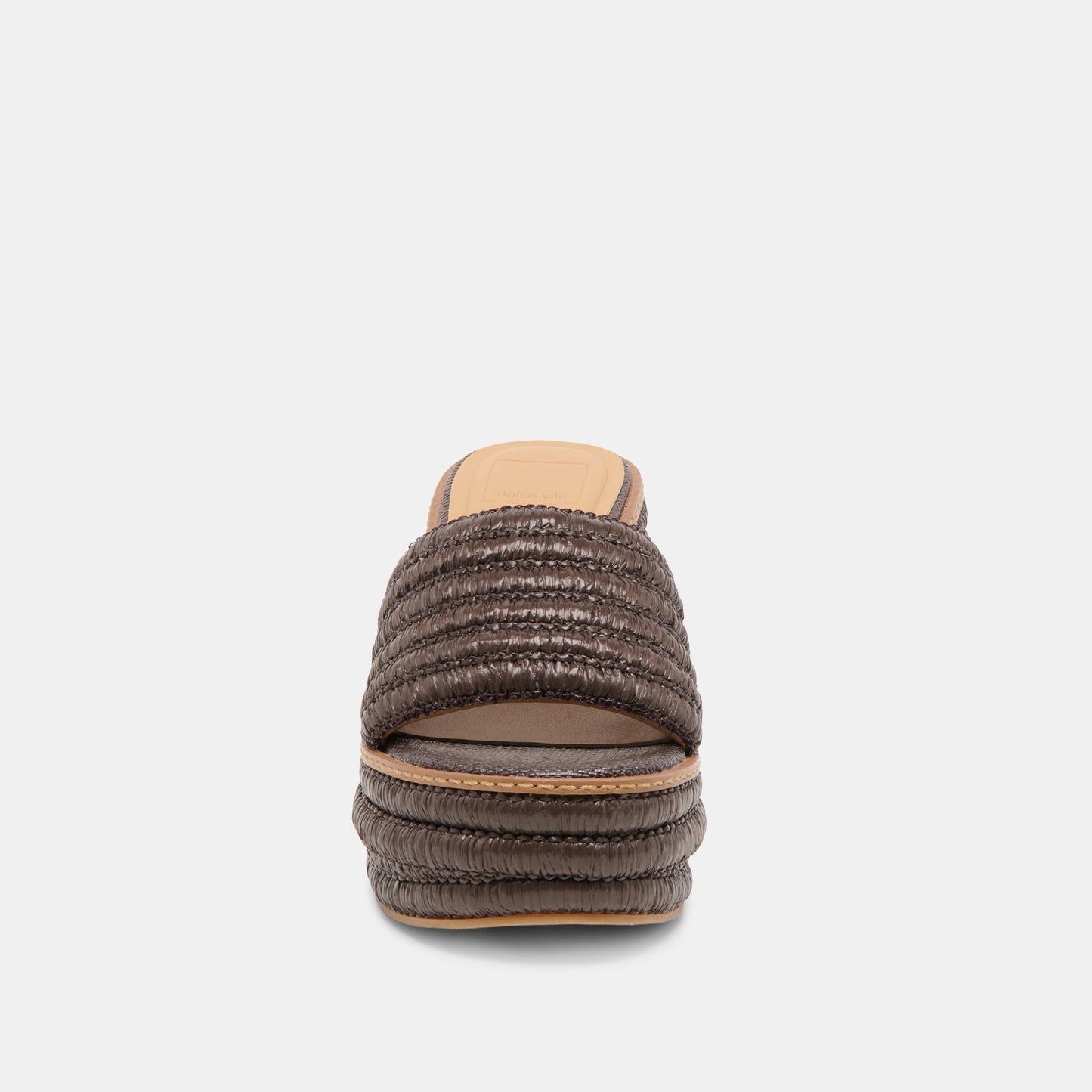 Throne Wide Chocolate Raffia Wedges