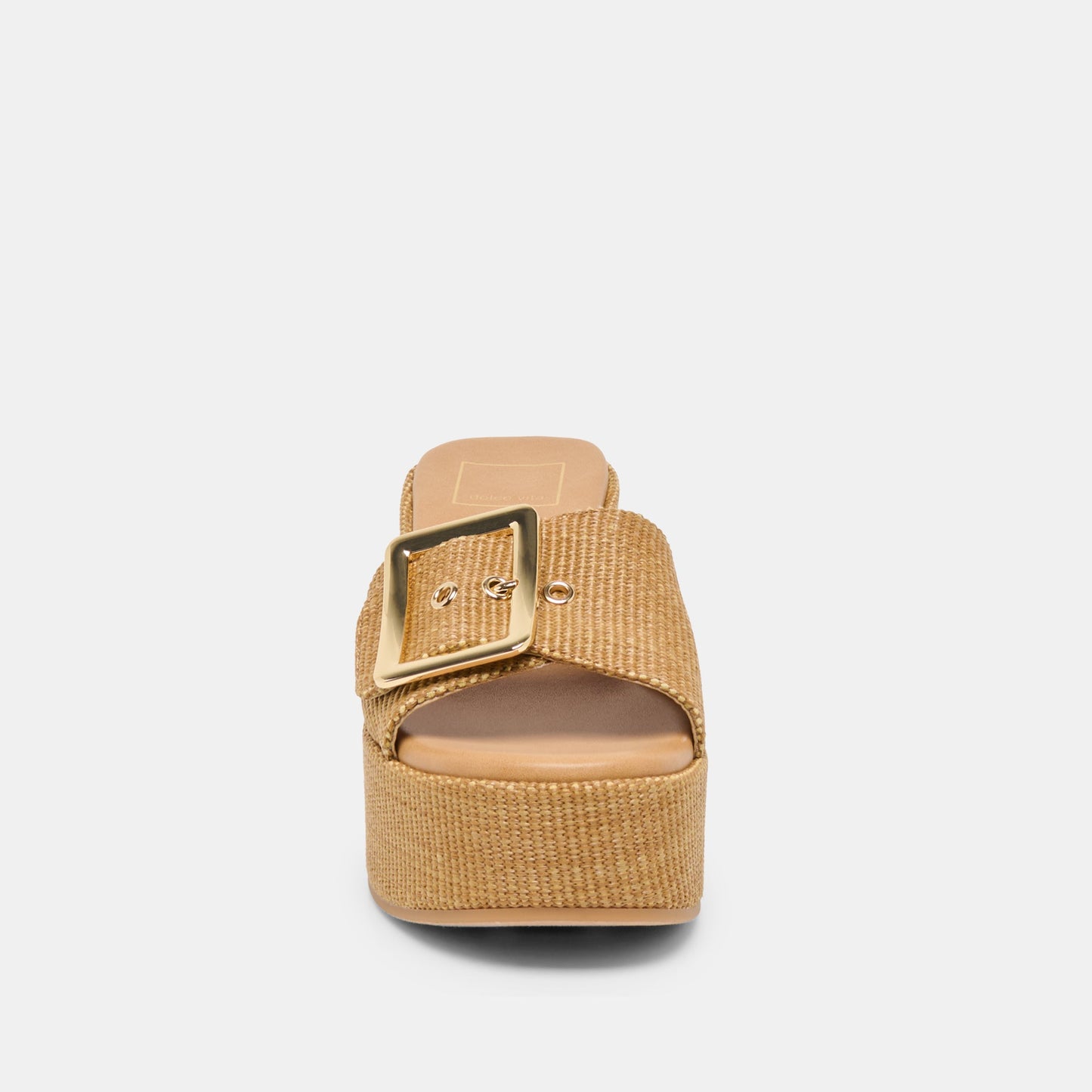 Jilian Wide Mocha Raffia Wedges