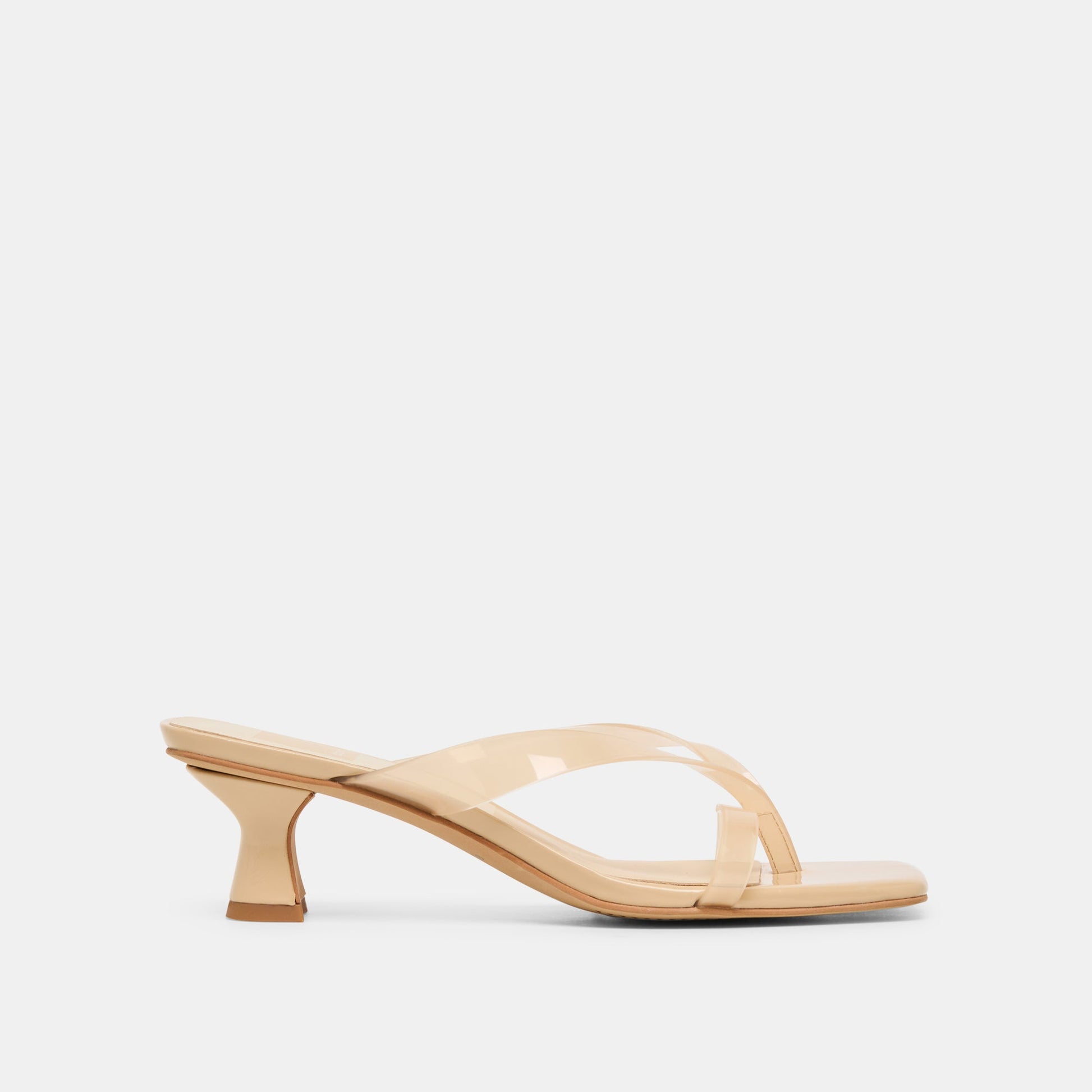 Brevel Vinyl Wide Praline Jelly Heels