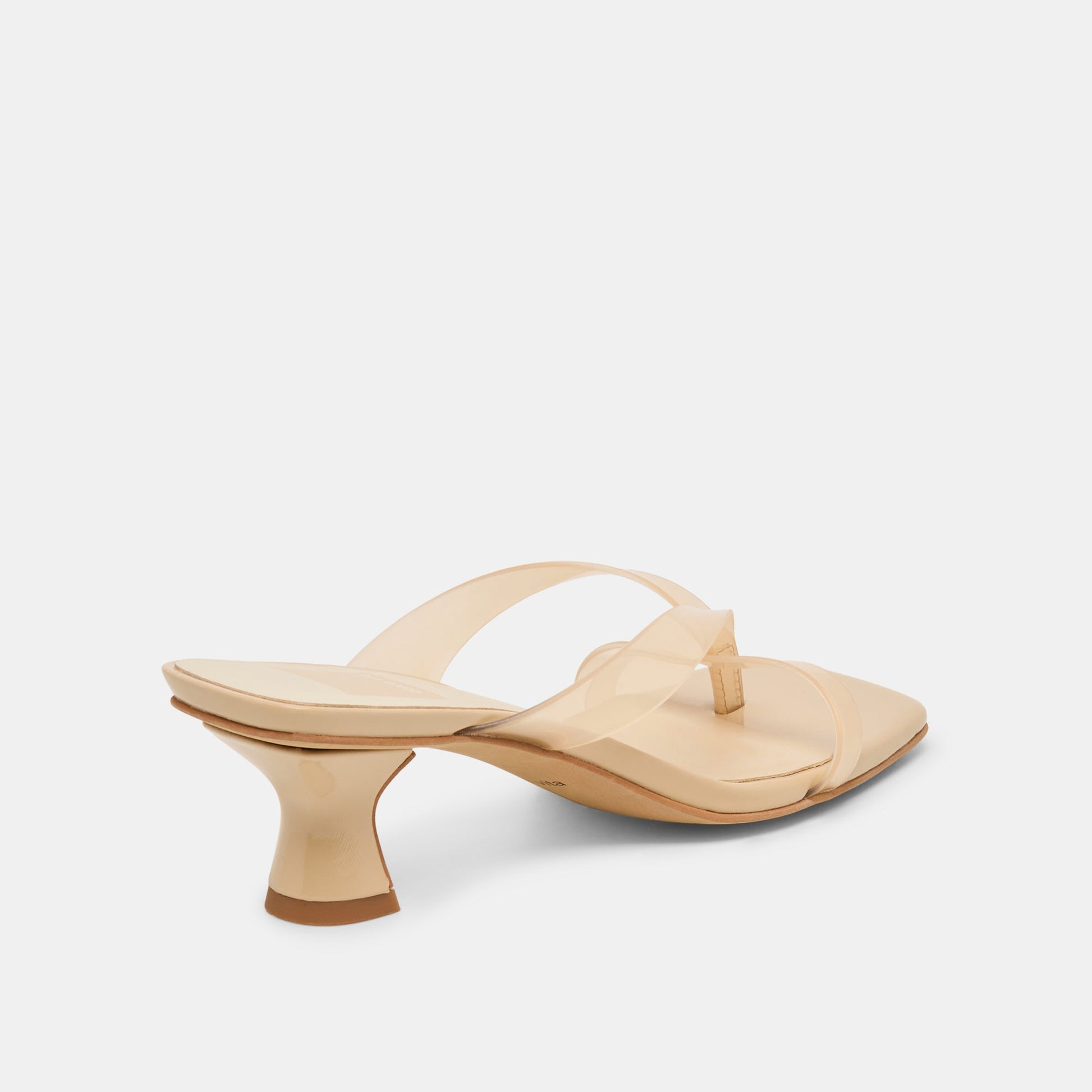 Brevel Vinyl Wide Praline Jelly Heels