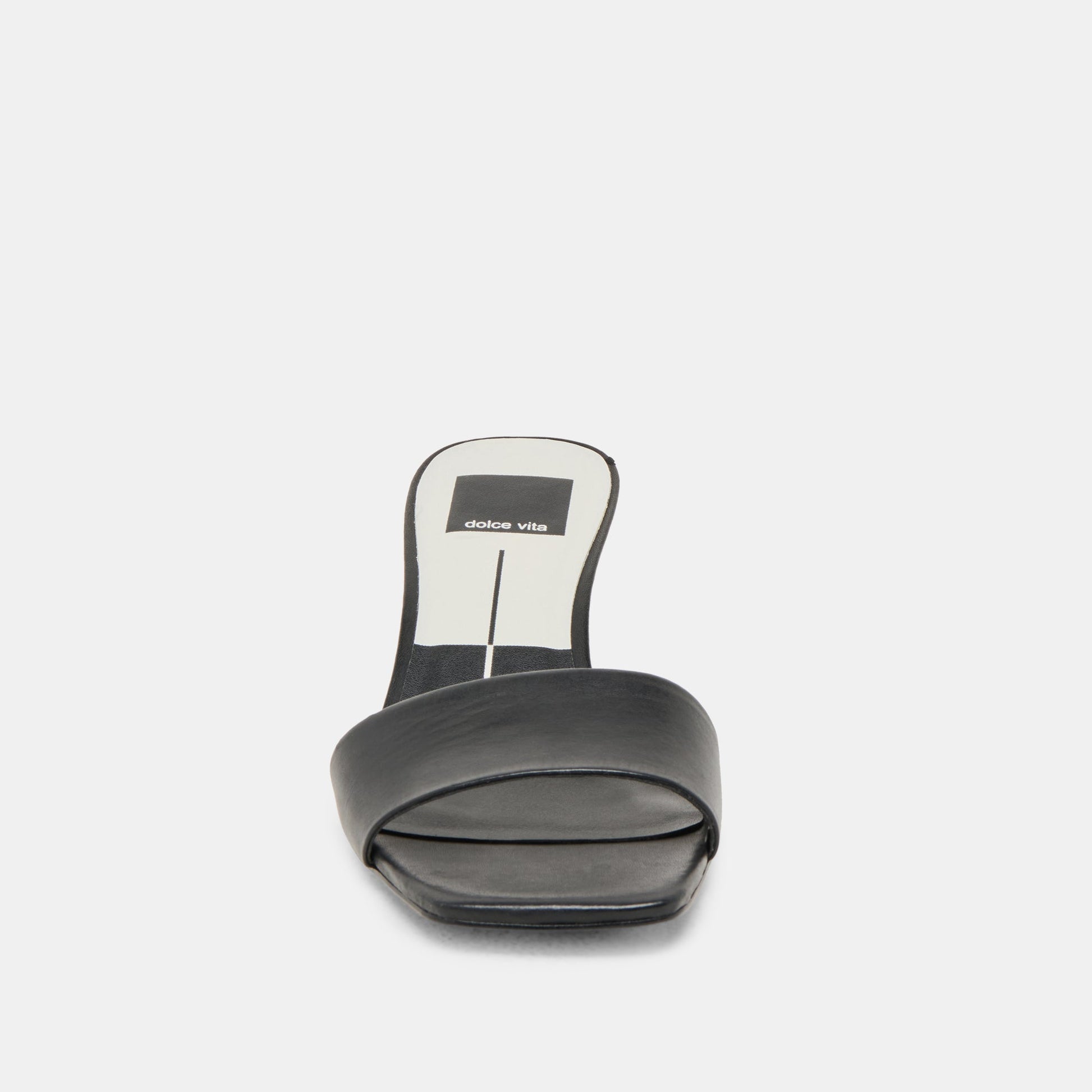 Rexa Wide Black Leather Heels