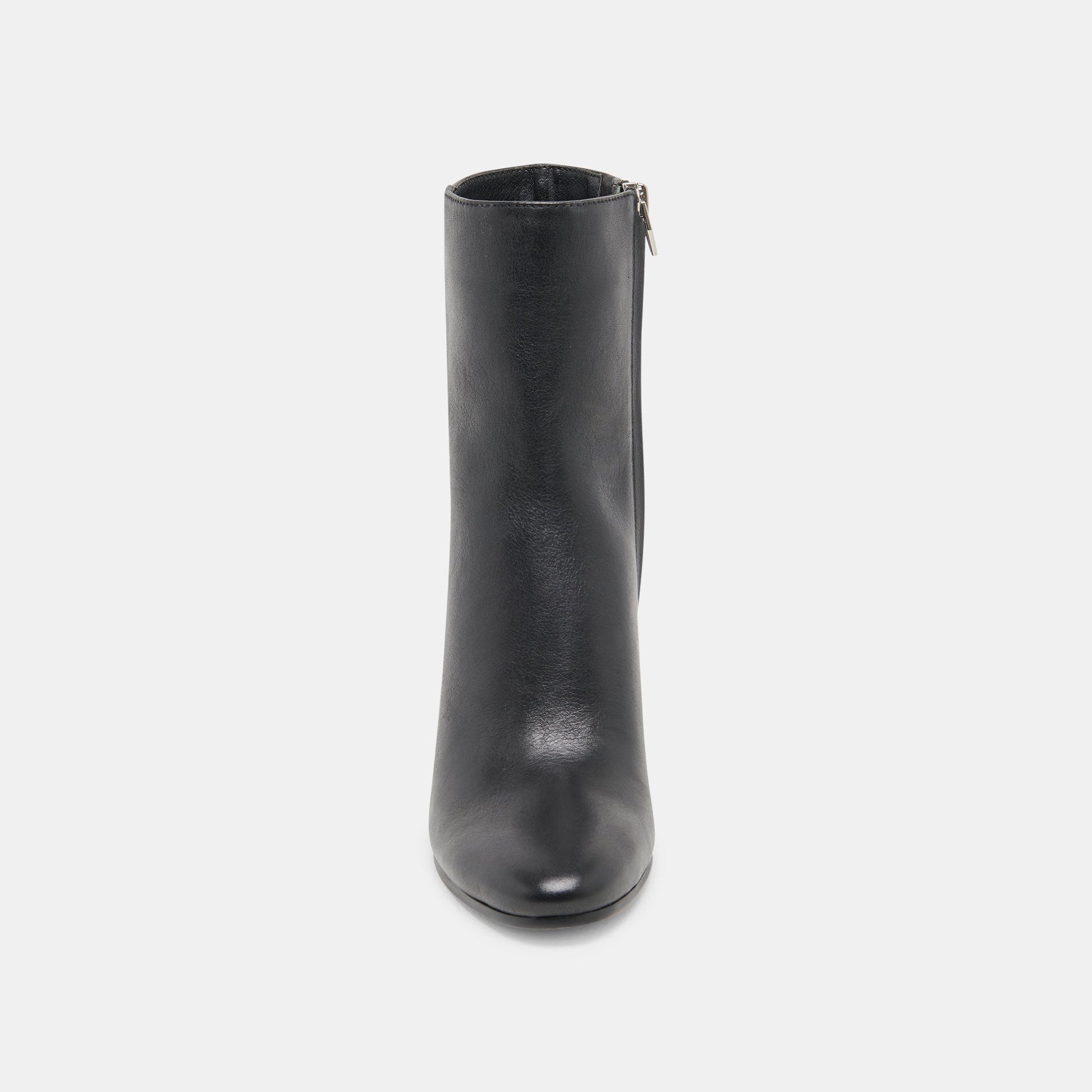 Suzy Wide Black Leather Booties