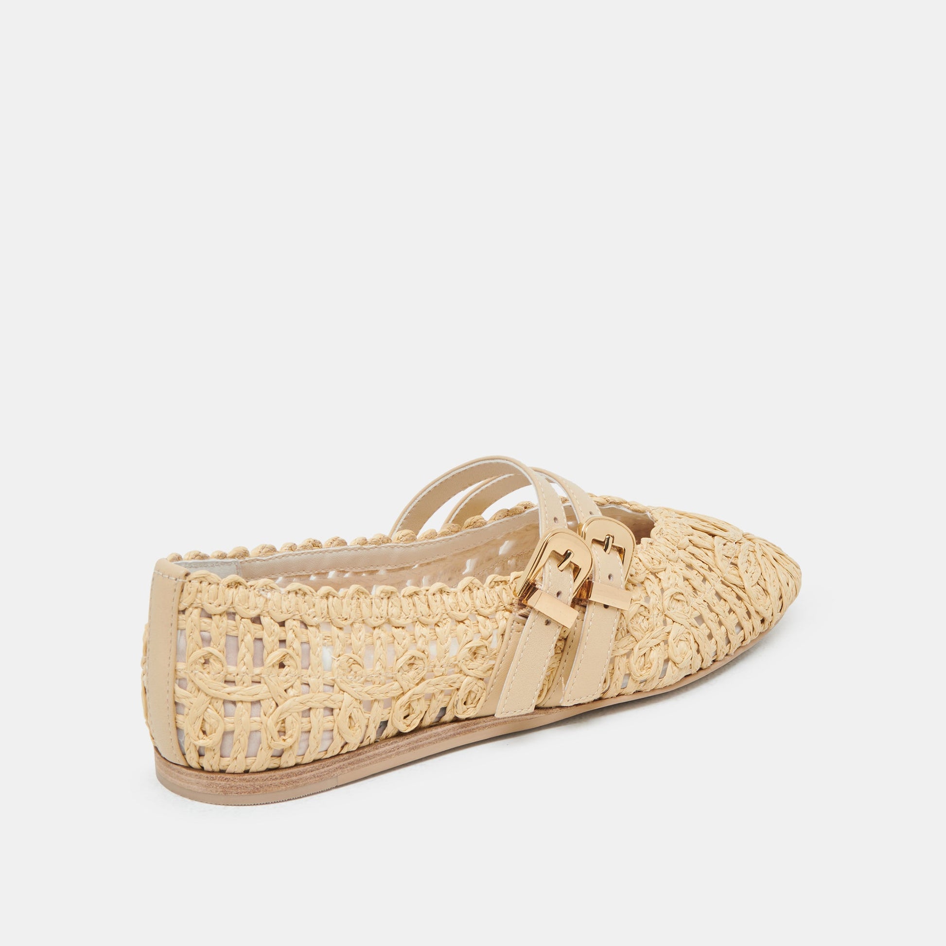 BAYLEE SUNFLOWER WIDE BALLET FLATS LT NATURAL MACRAME
 – Dolce Vita