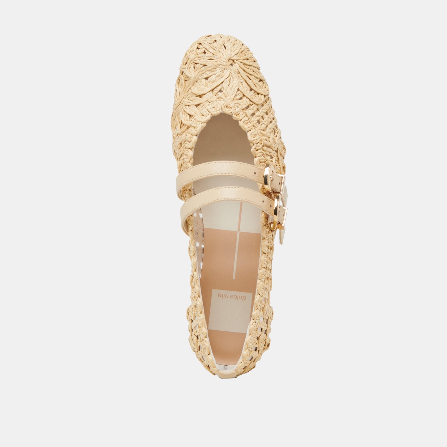 BAYLEE SUNFLOWER WIDE BALLET FLATS LT NATURAL MACRAME
 – Dolce Vita