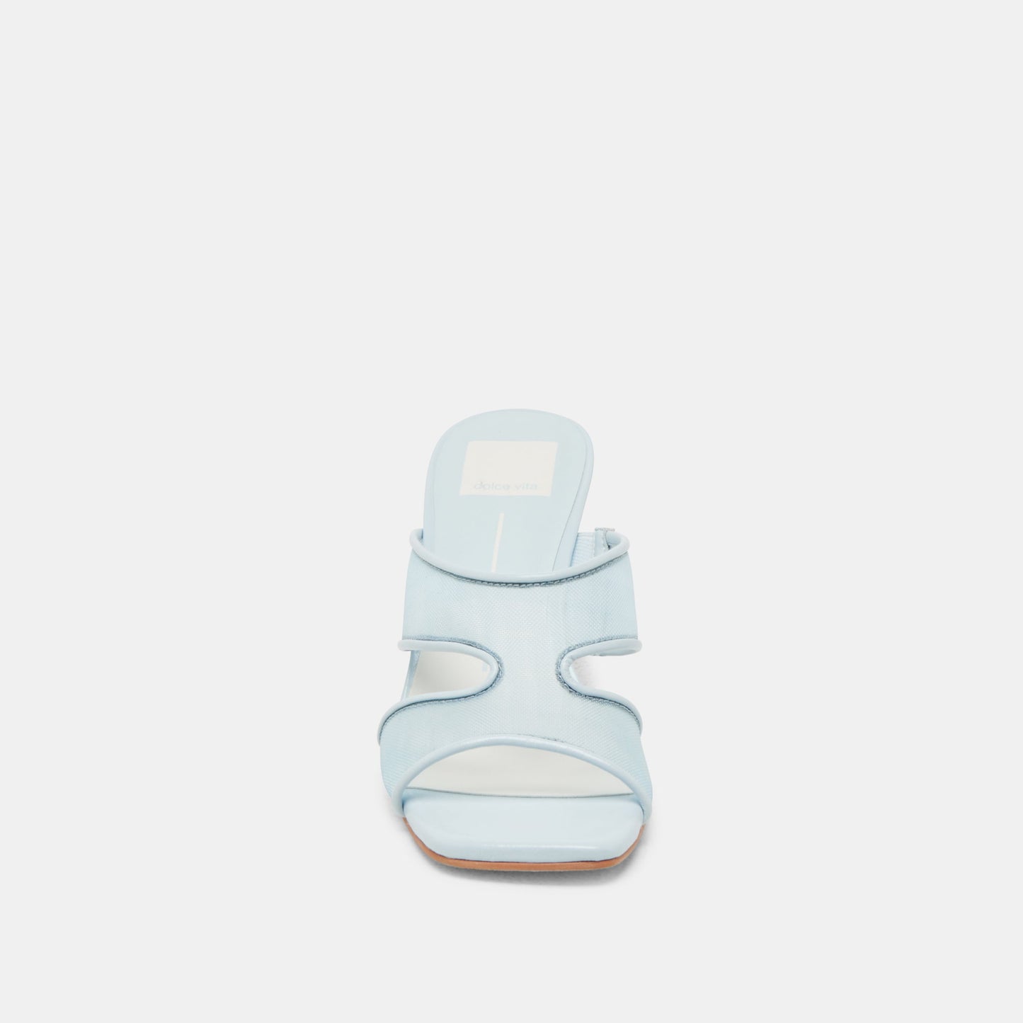 Gitel Wide Ice Blue Mesh Heels