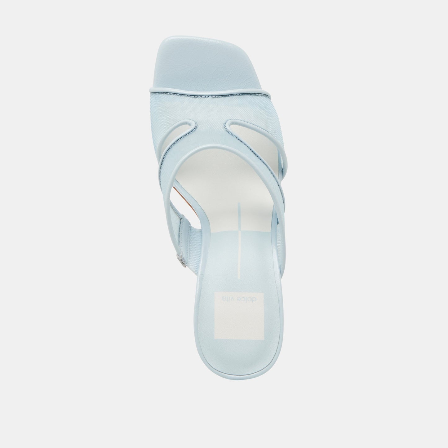 Gitel Wide Ice Blue Mesh Heels