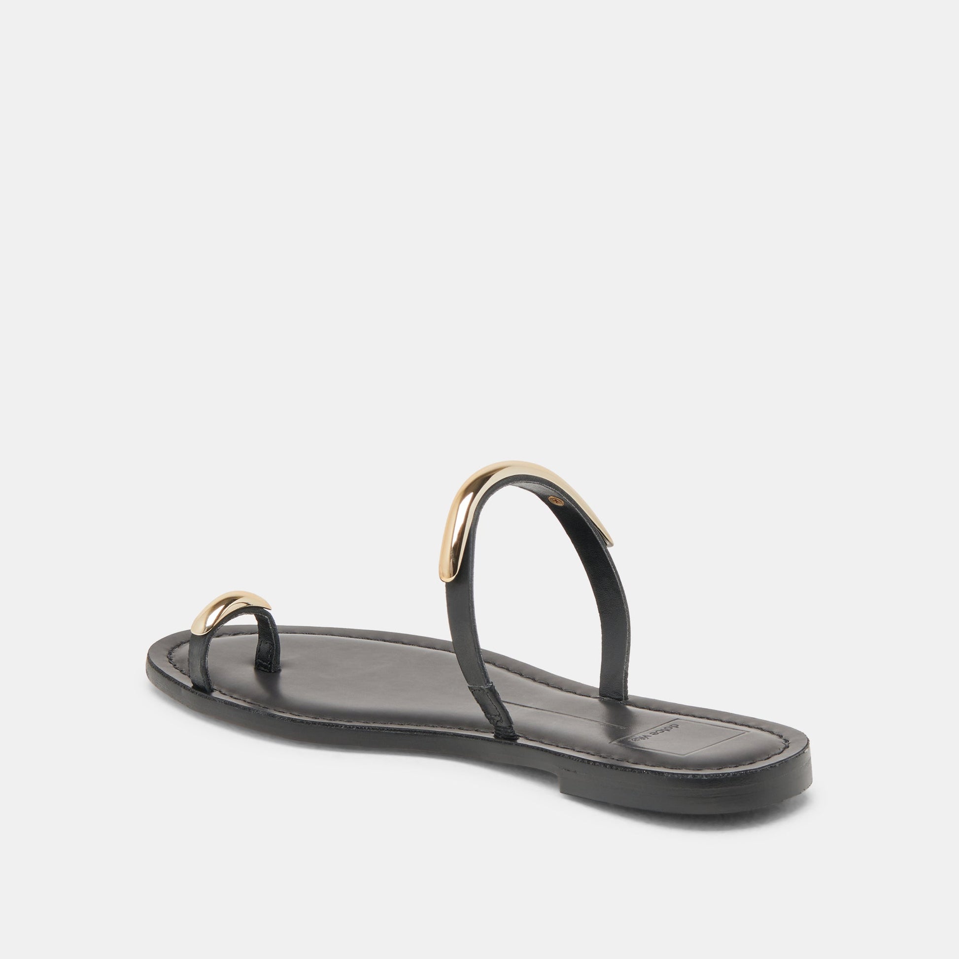 WINK WIDE SANDALS BLACK LEATHER
 – Dolce Vita
