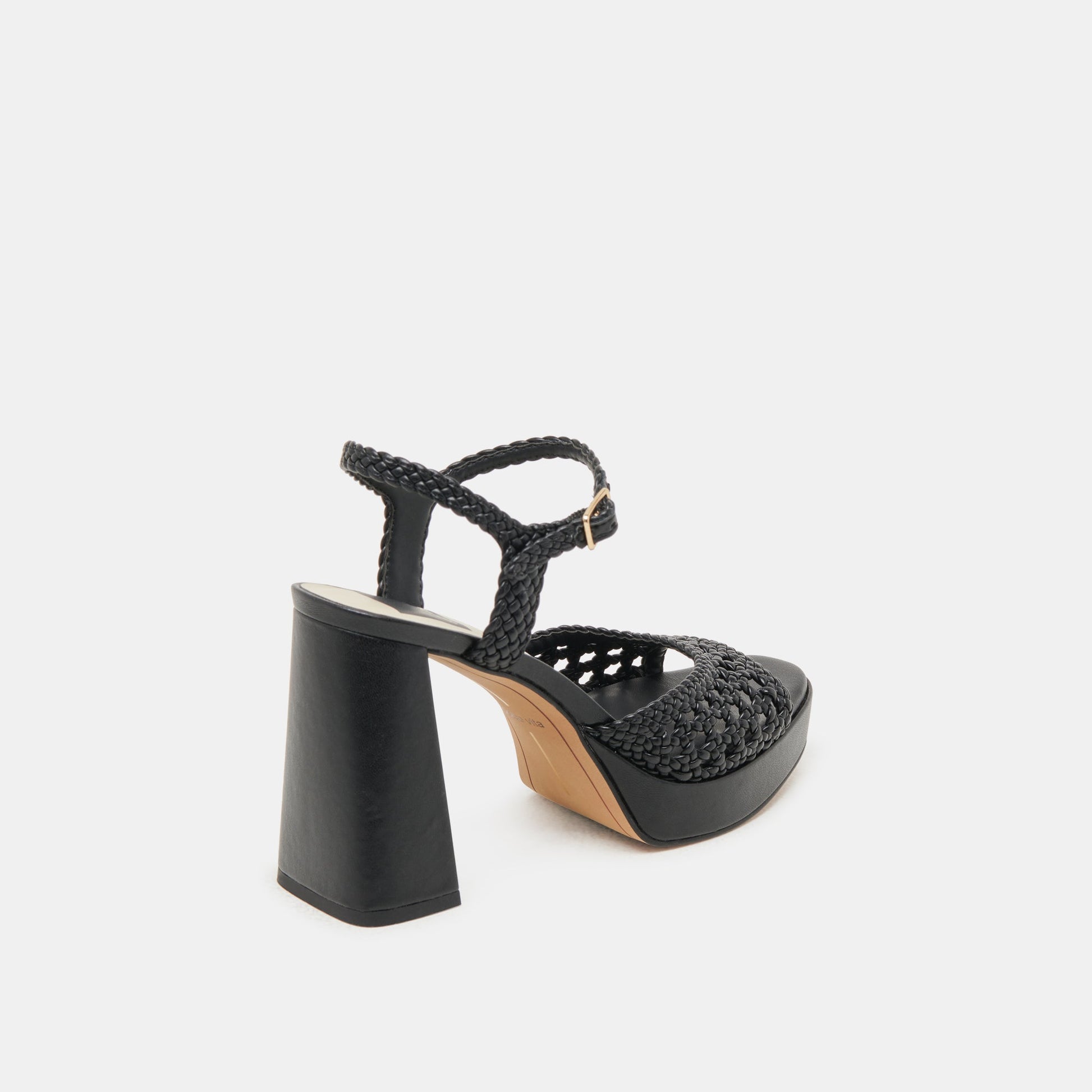 PEYTEN WIDE HEELS BLACK WOVEN STELLA
 – Dolce Vita