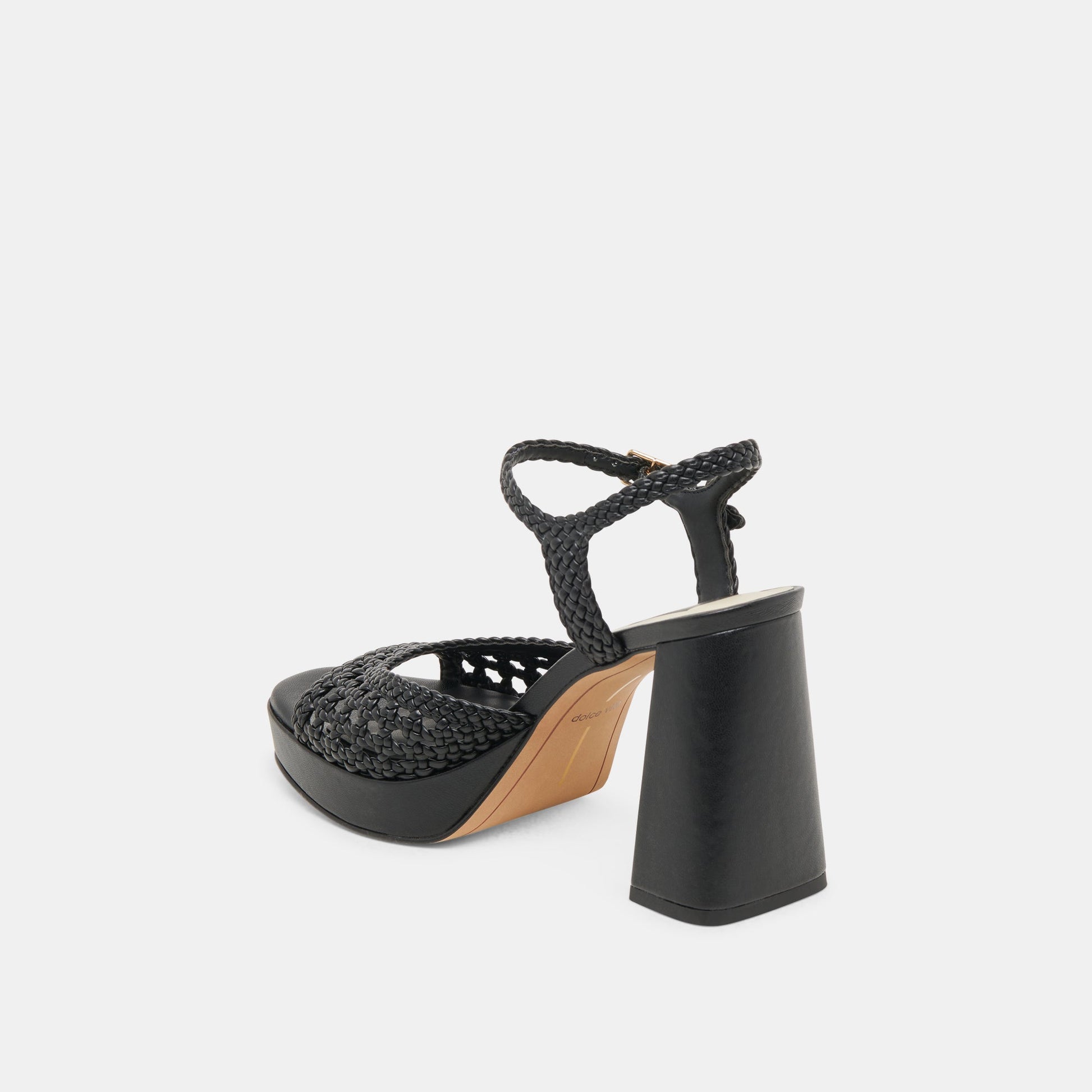 PEYTEN WIDE HEELS BLACK WOVEN STELLA
 – Dolce Vita